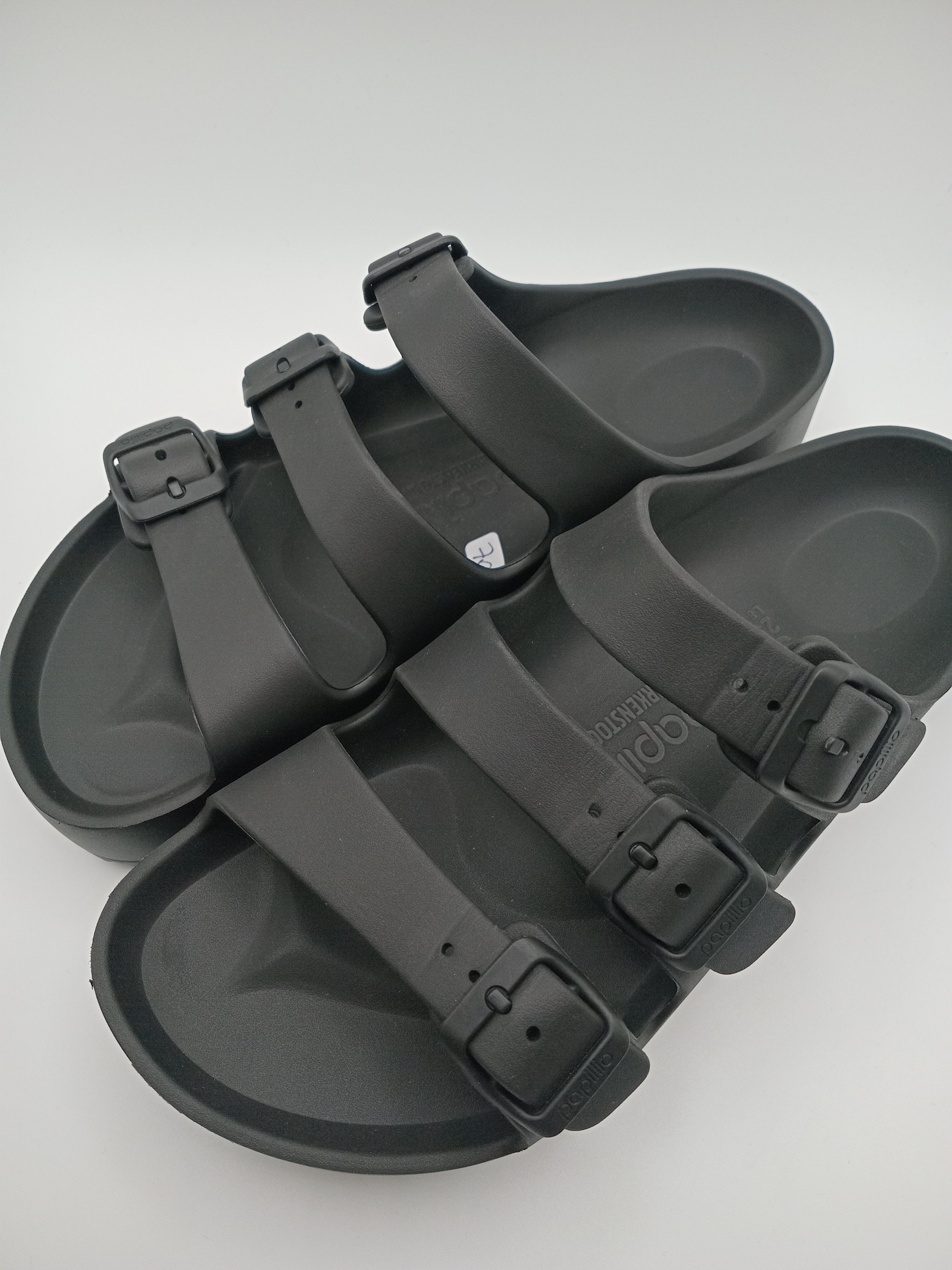 SANDÁLIA FLORIDA III EVA PAP FLEX PLATAFORM PAPILLIO BY BIRKENSTOCK  BLACK FIVELA PRETA PLÁSTICO PRETO 3 TIRAS