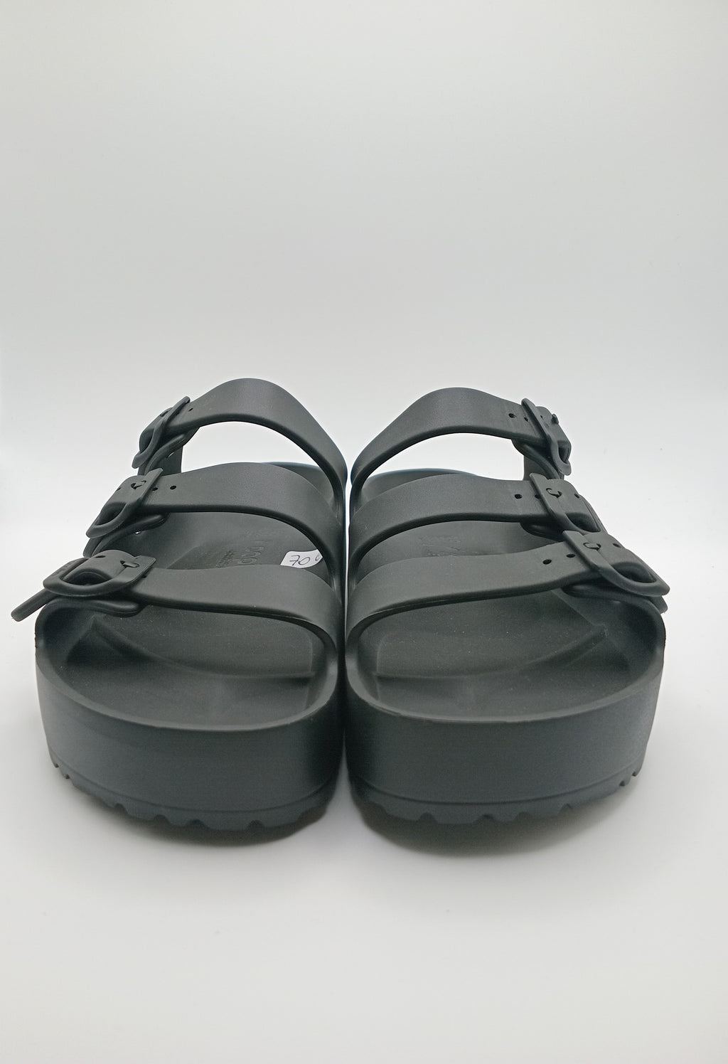 SANDÁLIA FLORIDA III EVA PAP FLEX PLATAFORM PAPILLIO BY BIRKENSTOCK  BLACK FIVELA PRETA PLÁSTICO PRETO 3 TIRAS