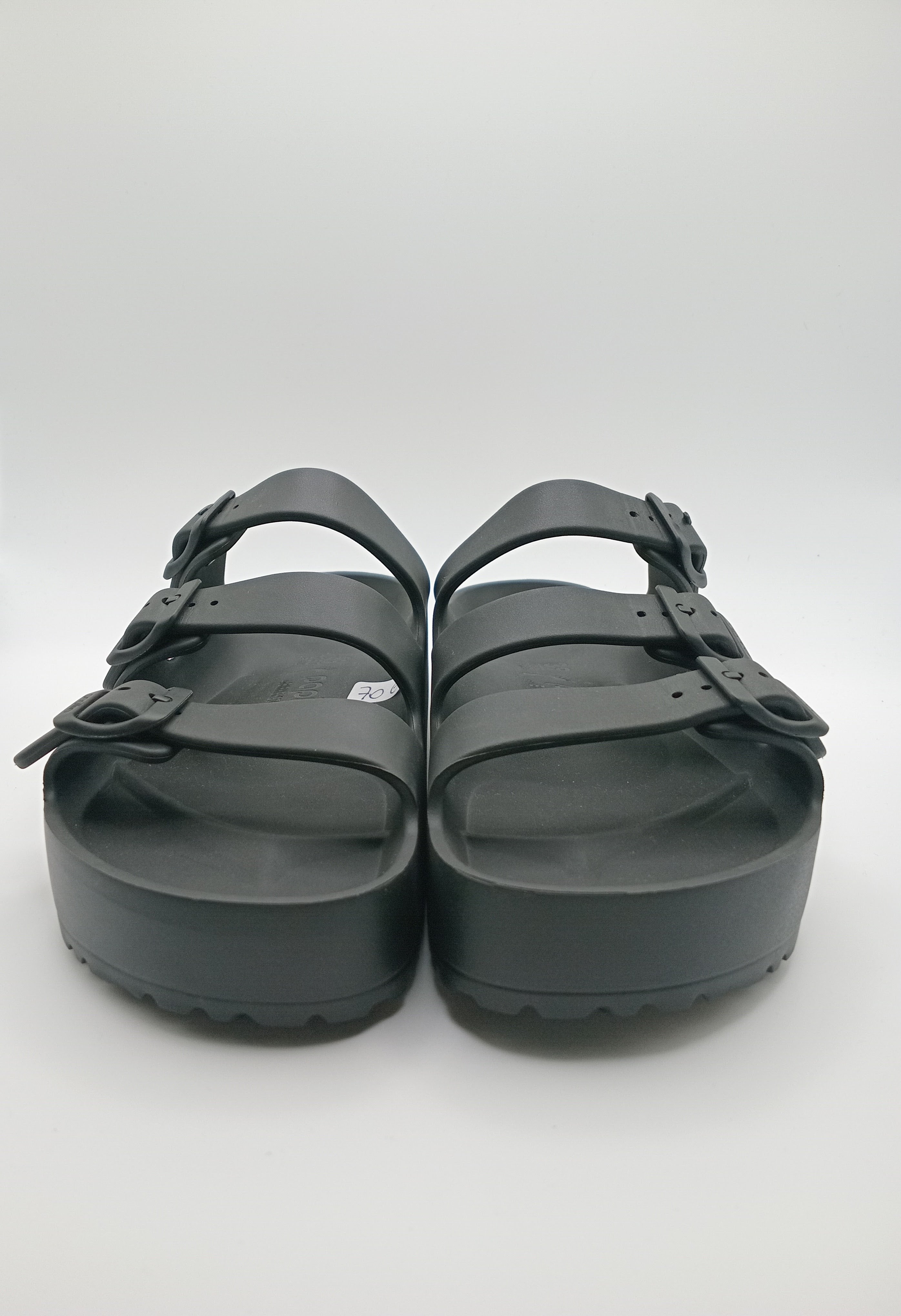 SANDÁLIA FLORIDA III EVA PAP FLEX PLATAFORM PAPILLIO BY BIRKENSTOCK  BLACK FIVELA PRETA PLÁSTICO PRETO 3 TIRAS