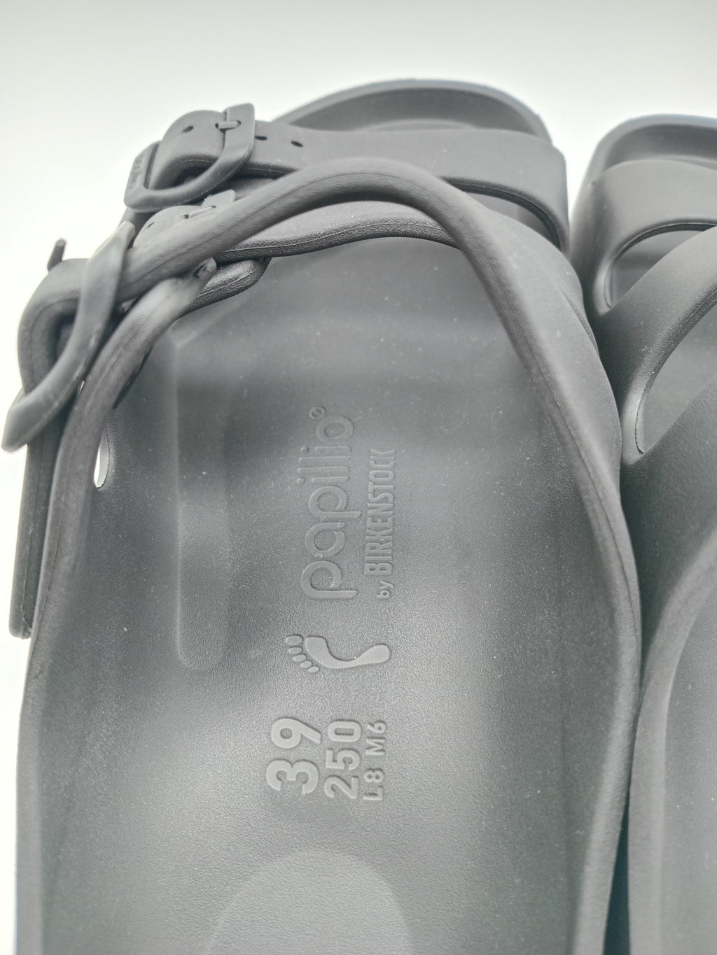 SANDÁLIA FLORIDA III EVA PAP FLEX PLATAFORM PAPILLIO BY BIRKENSTOCK  BLACK FIVELA PRETA PLÁSTICO PRETO 3 TIRAS