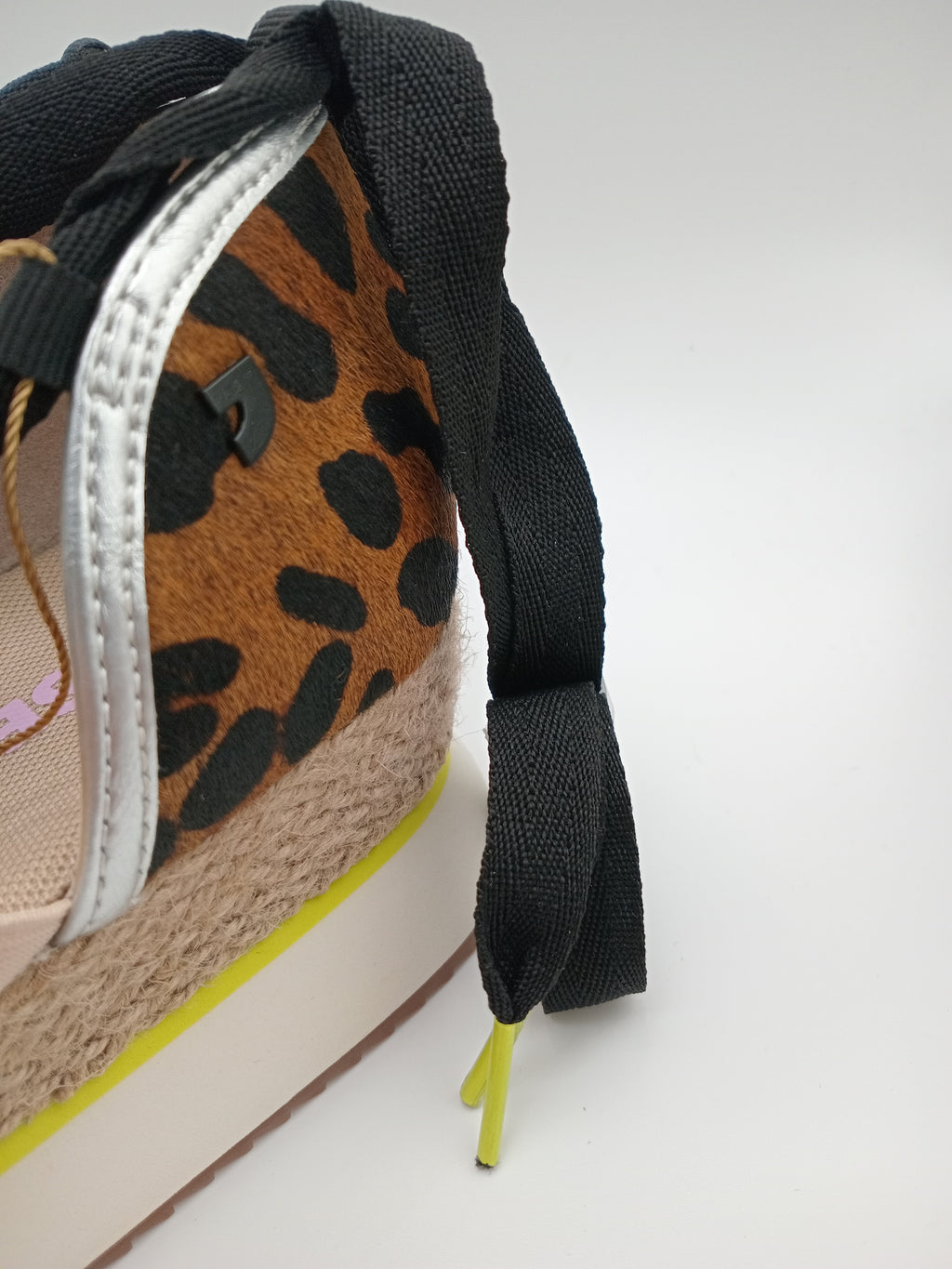 SALTO CUNHA GIOSEPPO LEOPARDO COURO ANIMAL PRINT AMARRAÇÃO