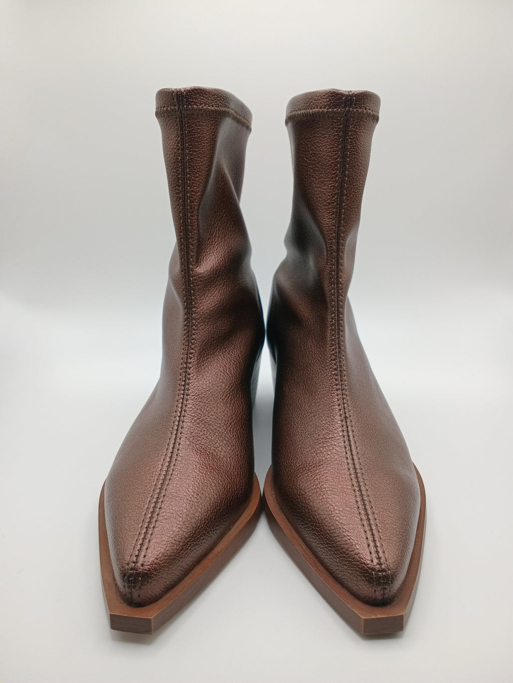 BOTA TEXANA MANUEL ALVES COBRE COURO LISO BICUDO