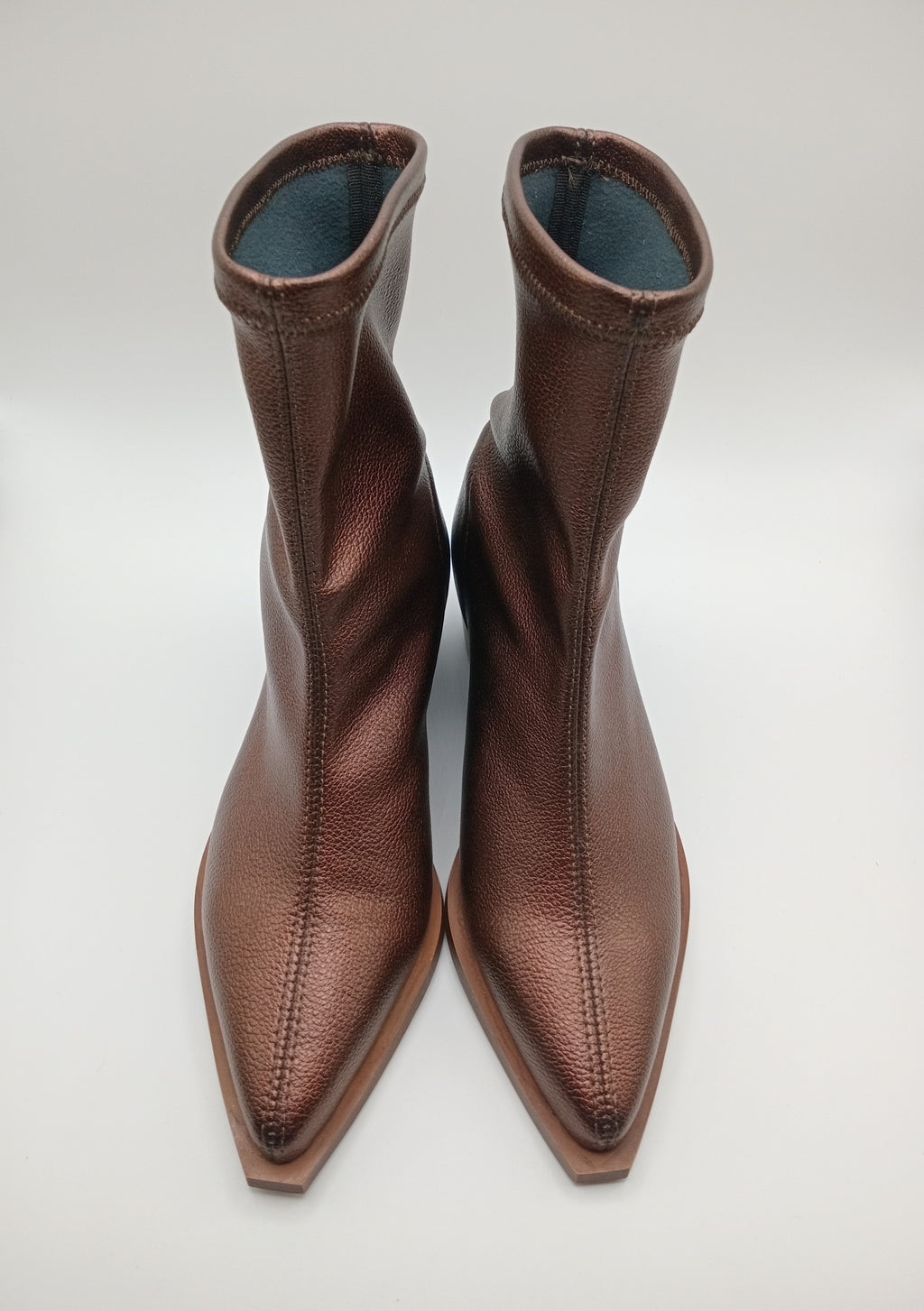 BOTA TEXANA MANUEL ALVES COBRE COURO LISO BICUDO