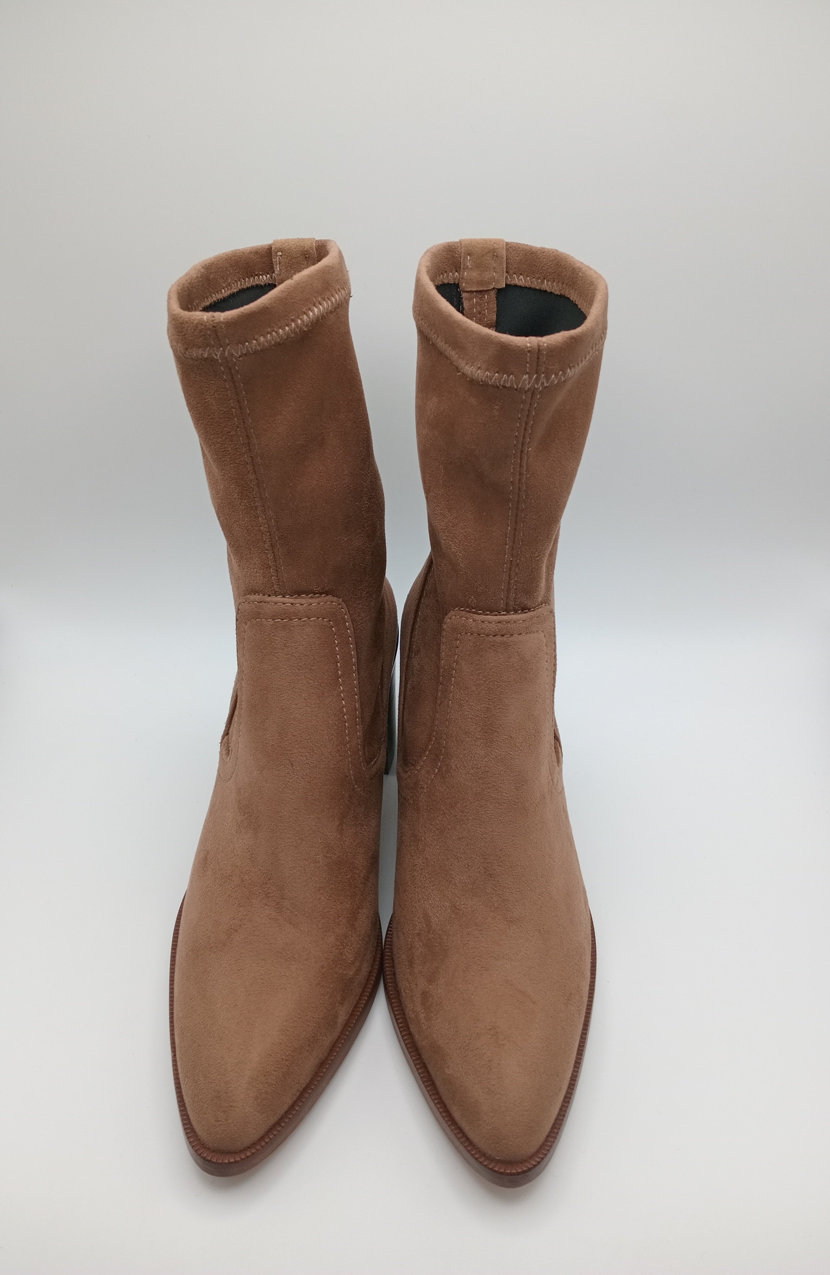 BOTA TEXANA VEXED SHOES CASTANHO CLARO COURO LISO BICUDO
