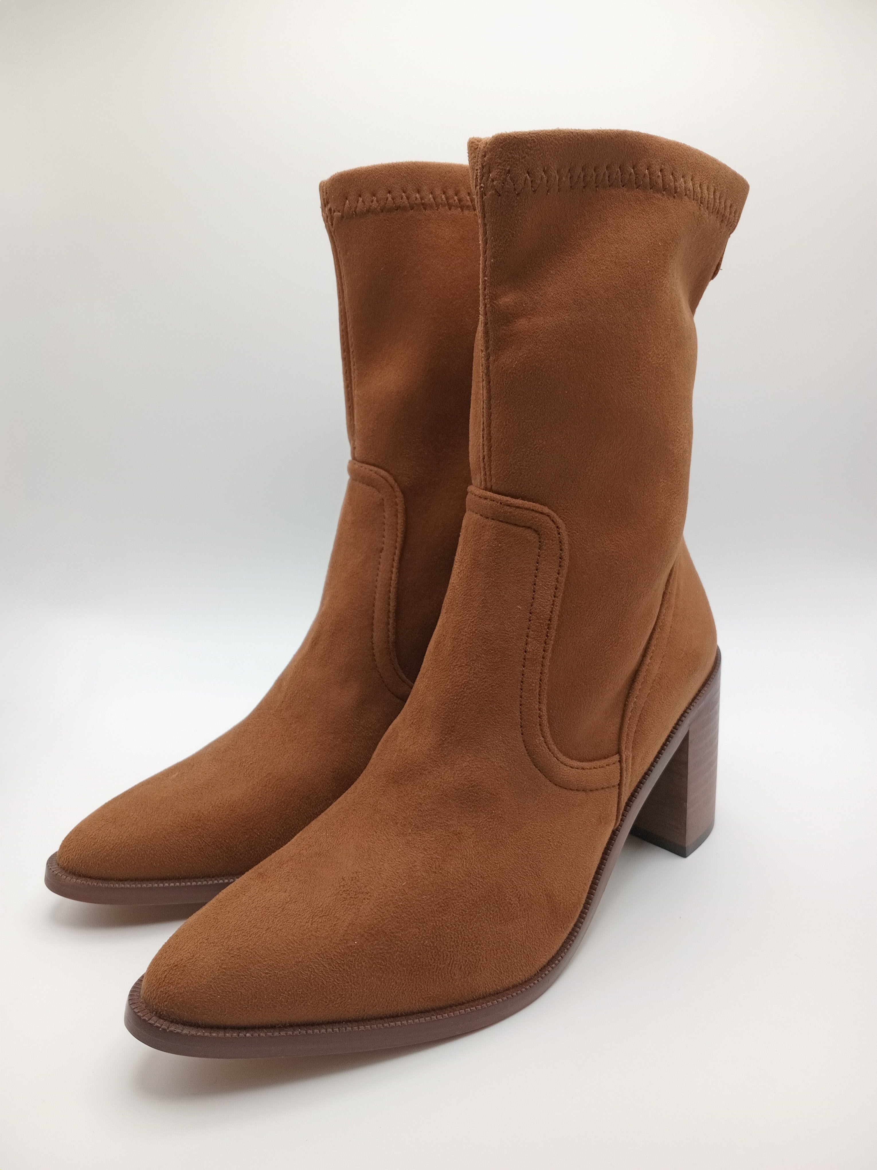 BOTA TEXANA VEXED SHOES CASTANHO COURO LISO BICUDO