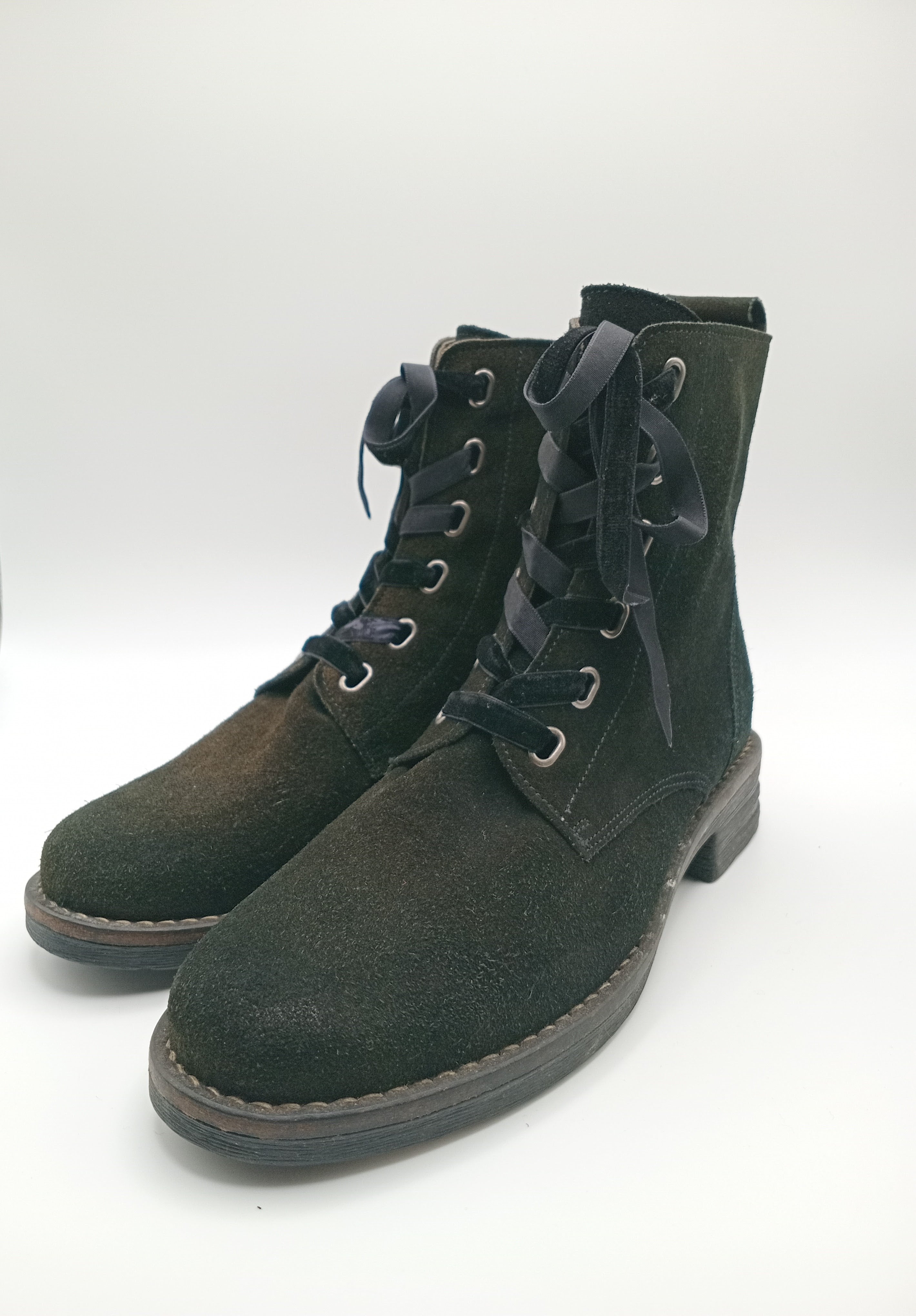 BOTA COTURNO MACADI PRETO COURO ATACADOR FITA ZIPER