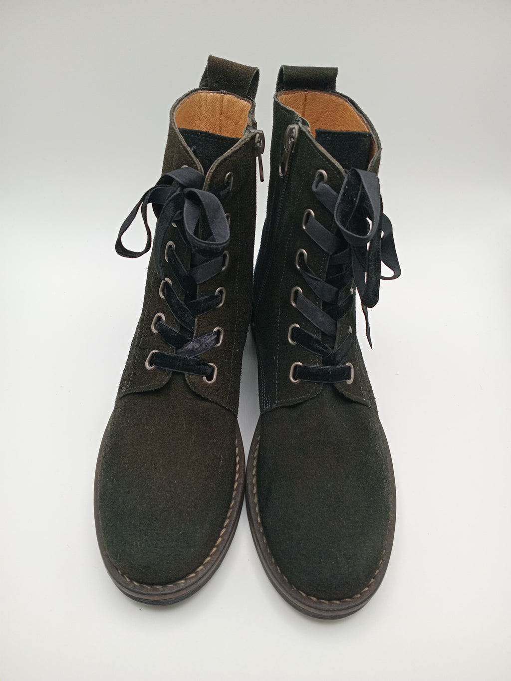 BOTA COTURNO MACADI PRETO COURO ATACADOR FITA ZIPER