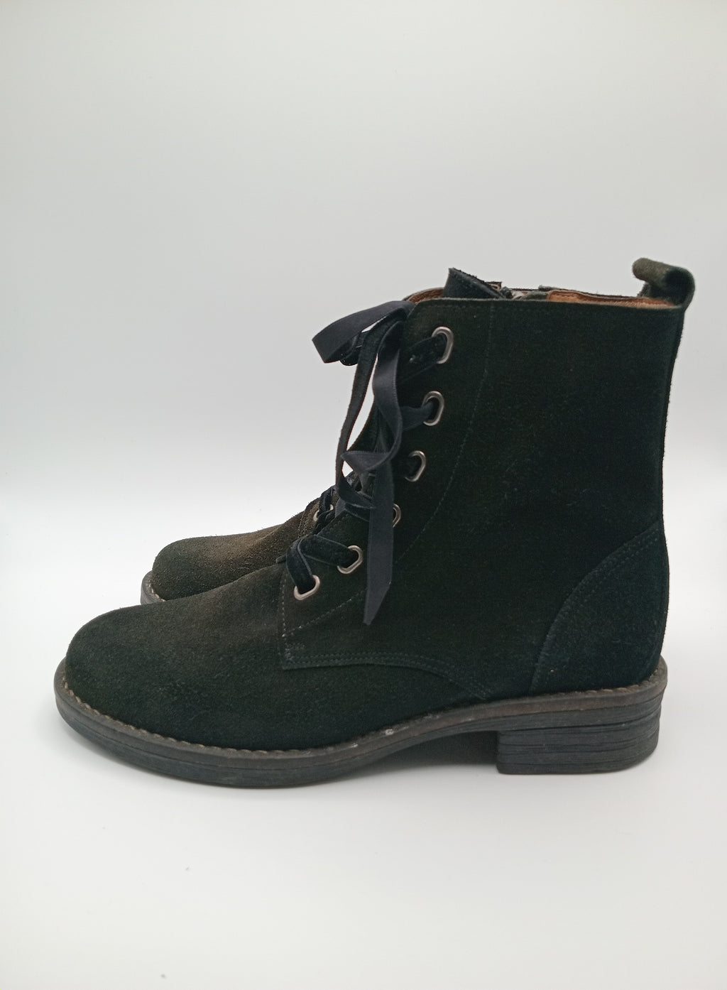 BOTA COTURNO MACADI PRETO COURO ATACADOR FITA ZIPER