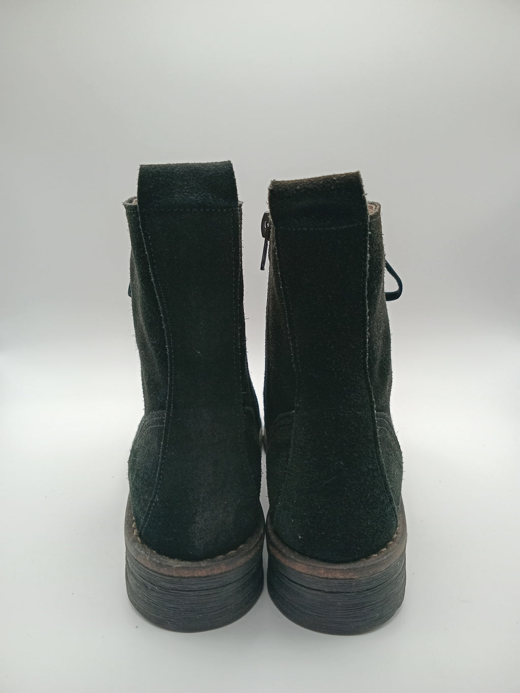 BOTA COTURNO MACADI PRETO COURO ATACADOR FITA ZIPER