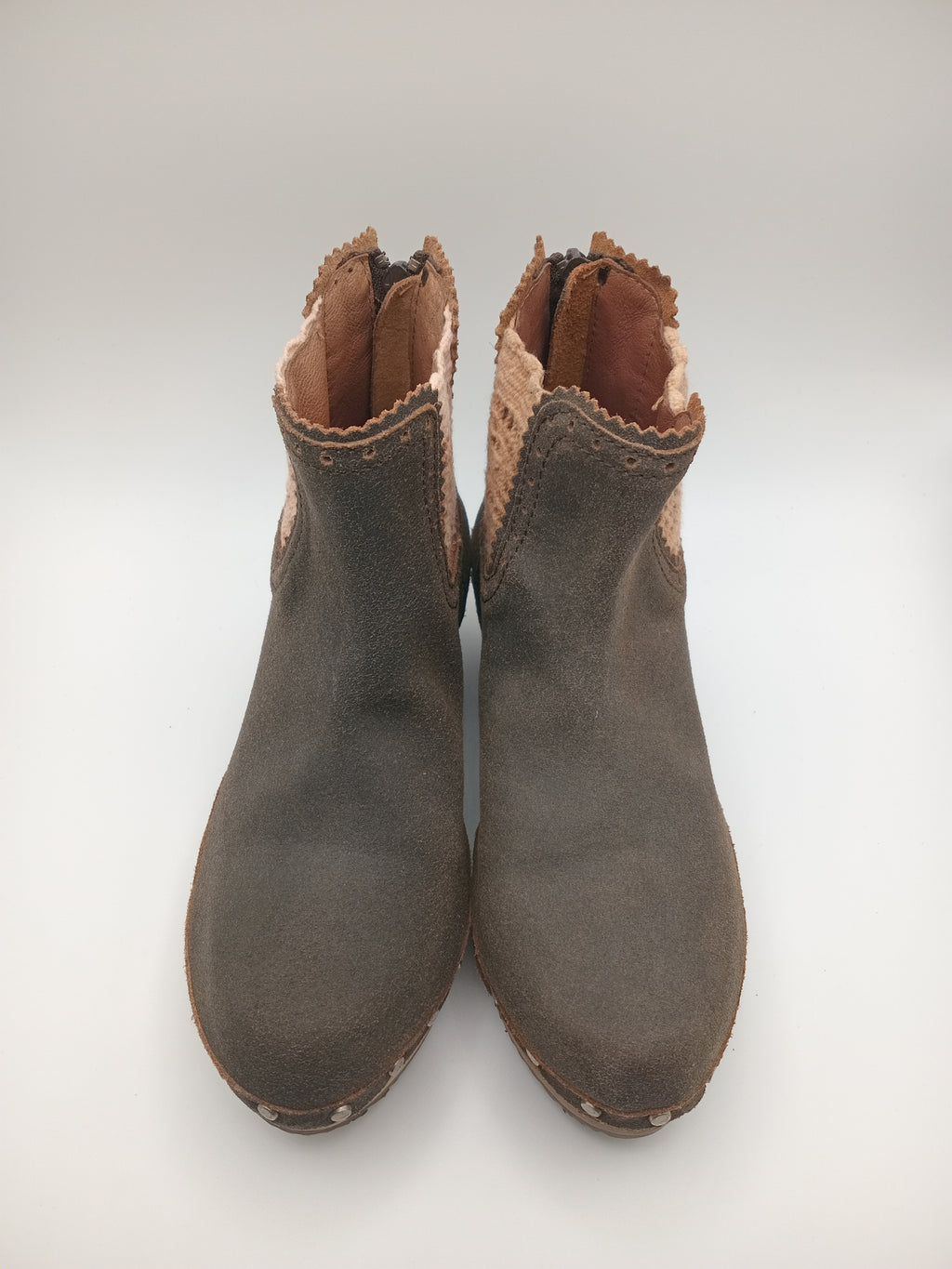 BOTA TEXANA XVZ CINZA COURO TAXA ZIPER BOTIM