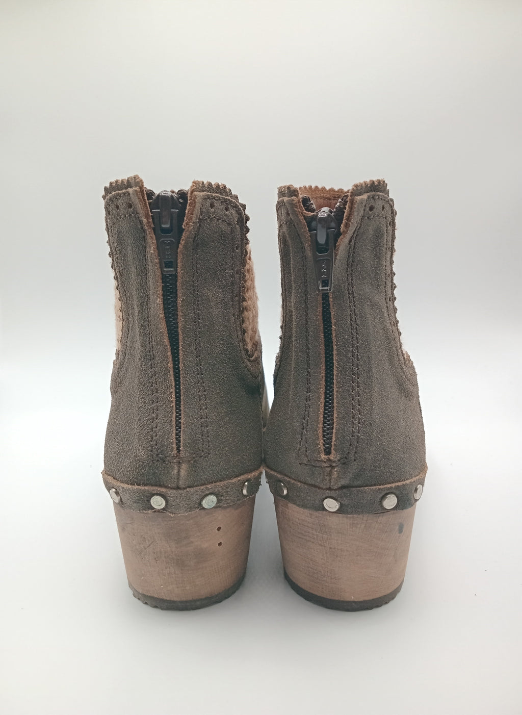 BOTA TEXANA XVZ CINZA COURO TAXA ZIPER BOTIM