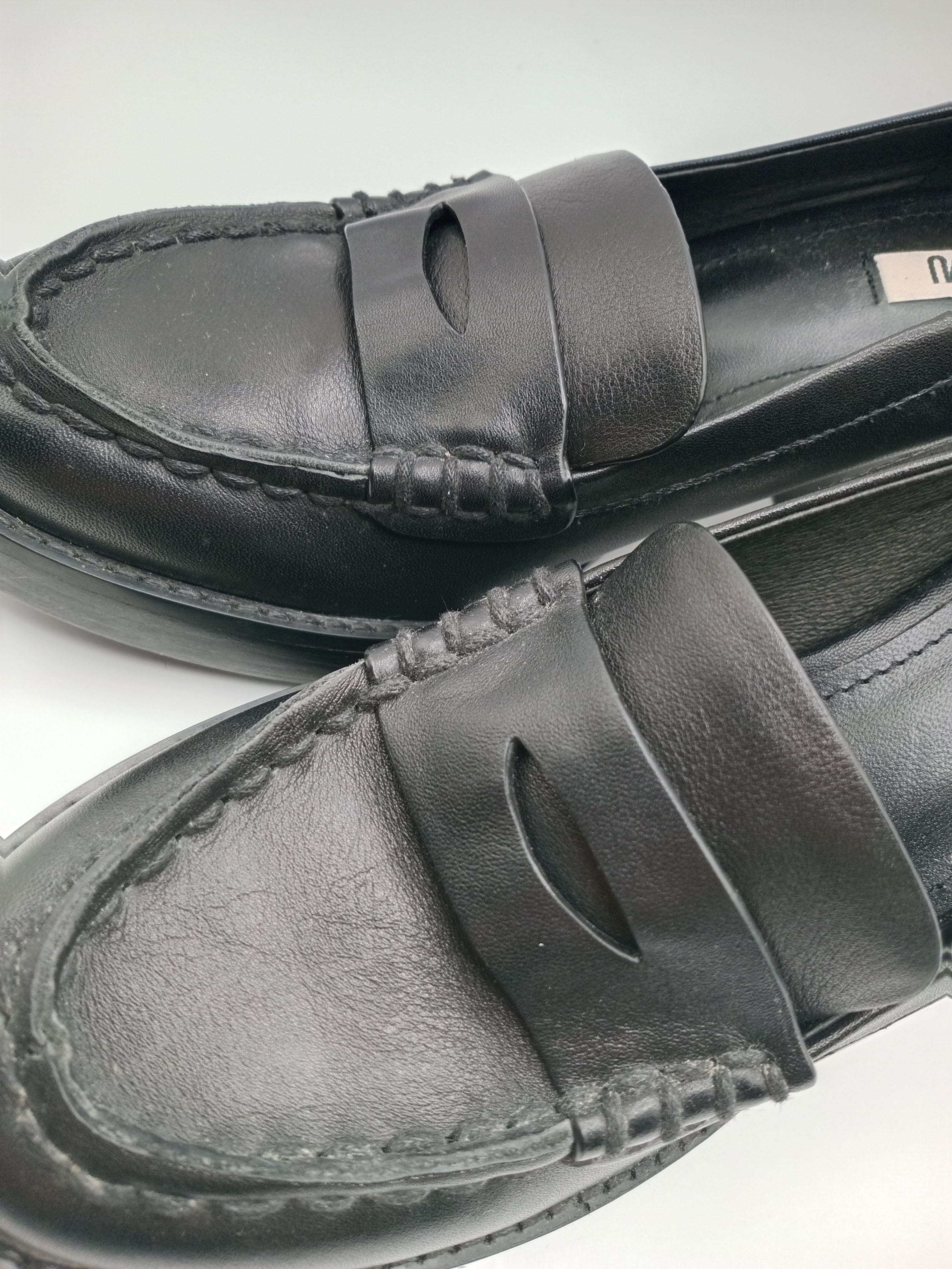 MOCASSIM SALTO BIBI LOU PRETO COURO LISO