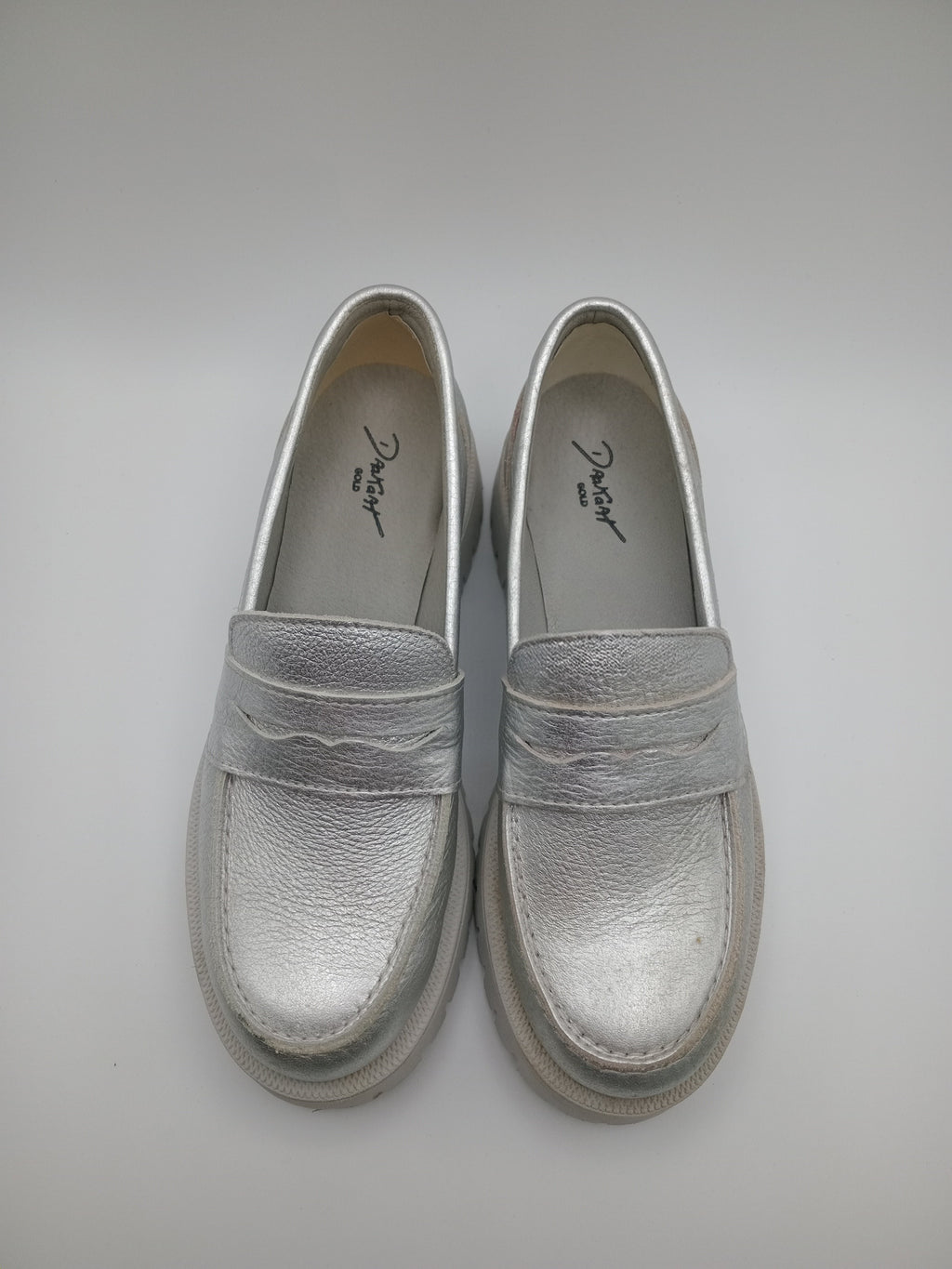 MOCASSIM TRATORADO DRAKART GOLD PRATA COURO LISO