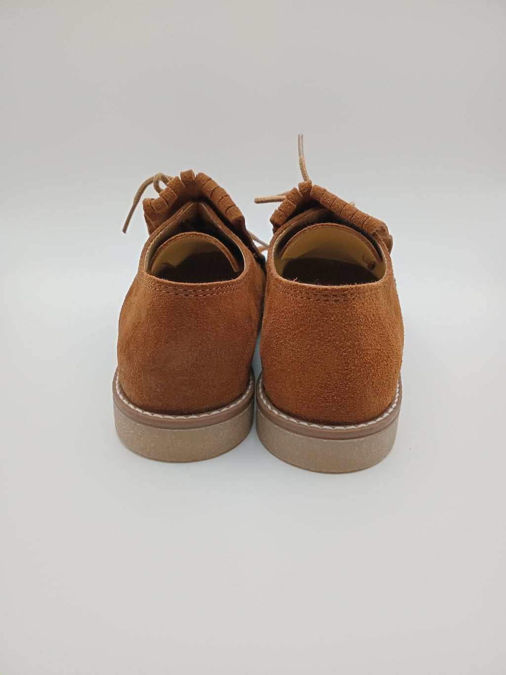 SAPATO INFANTIL POWER KIDS CASTANHO COURO FRANJA APLICAÇÃO REMOVÍVEL