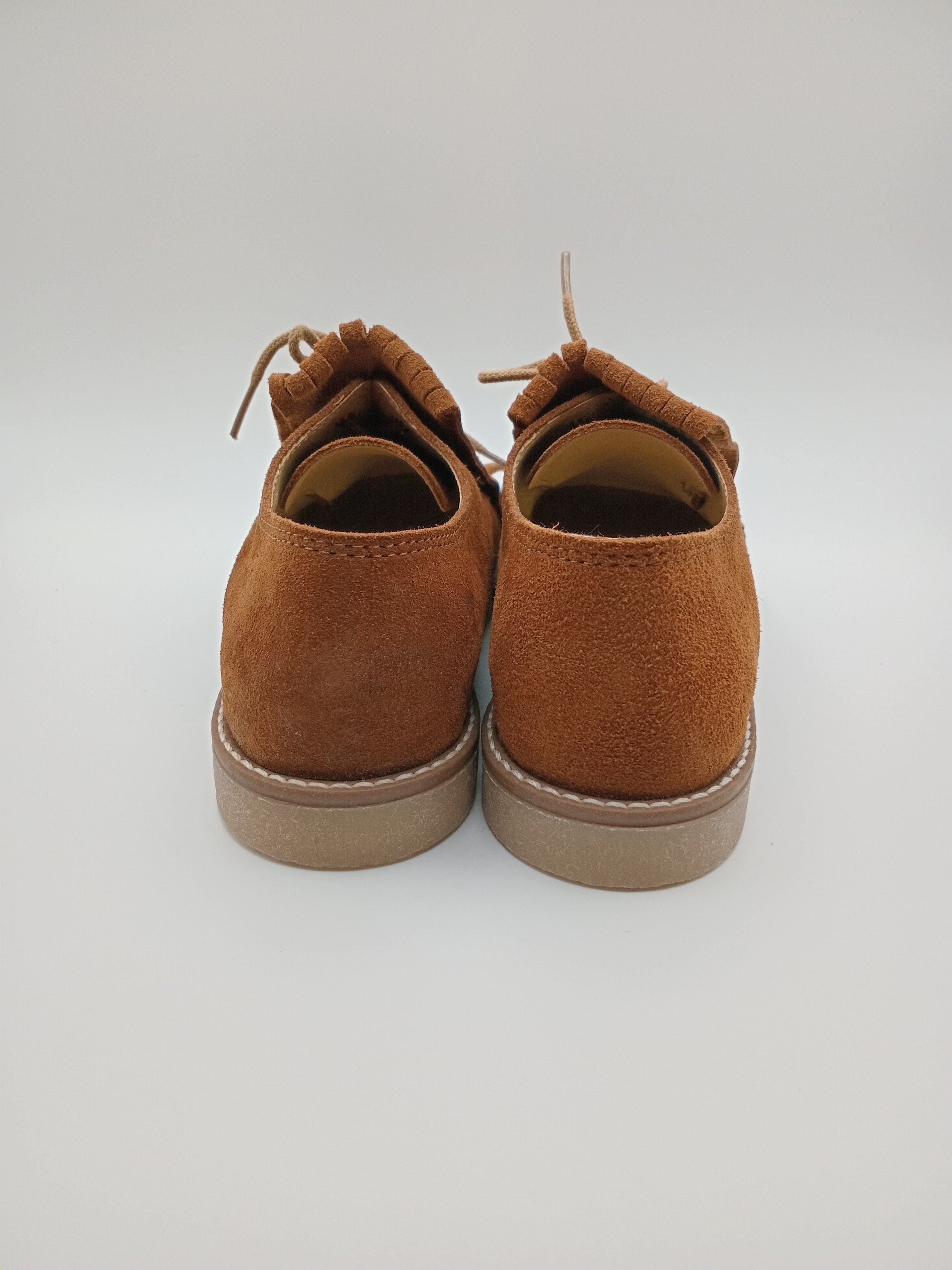 SAPATO INFANTIL POWER KIDS CASTANHO COURO FRANJA APLICAÇÃO REMOVÍVEL