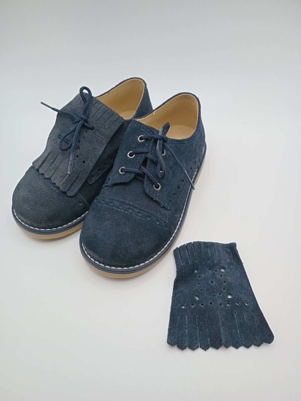 SAPATO INFANTIL POWER KIDS AZUL MARINHO COURO FRANJA APLICAÇÃO REMOVÍVEL