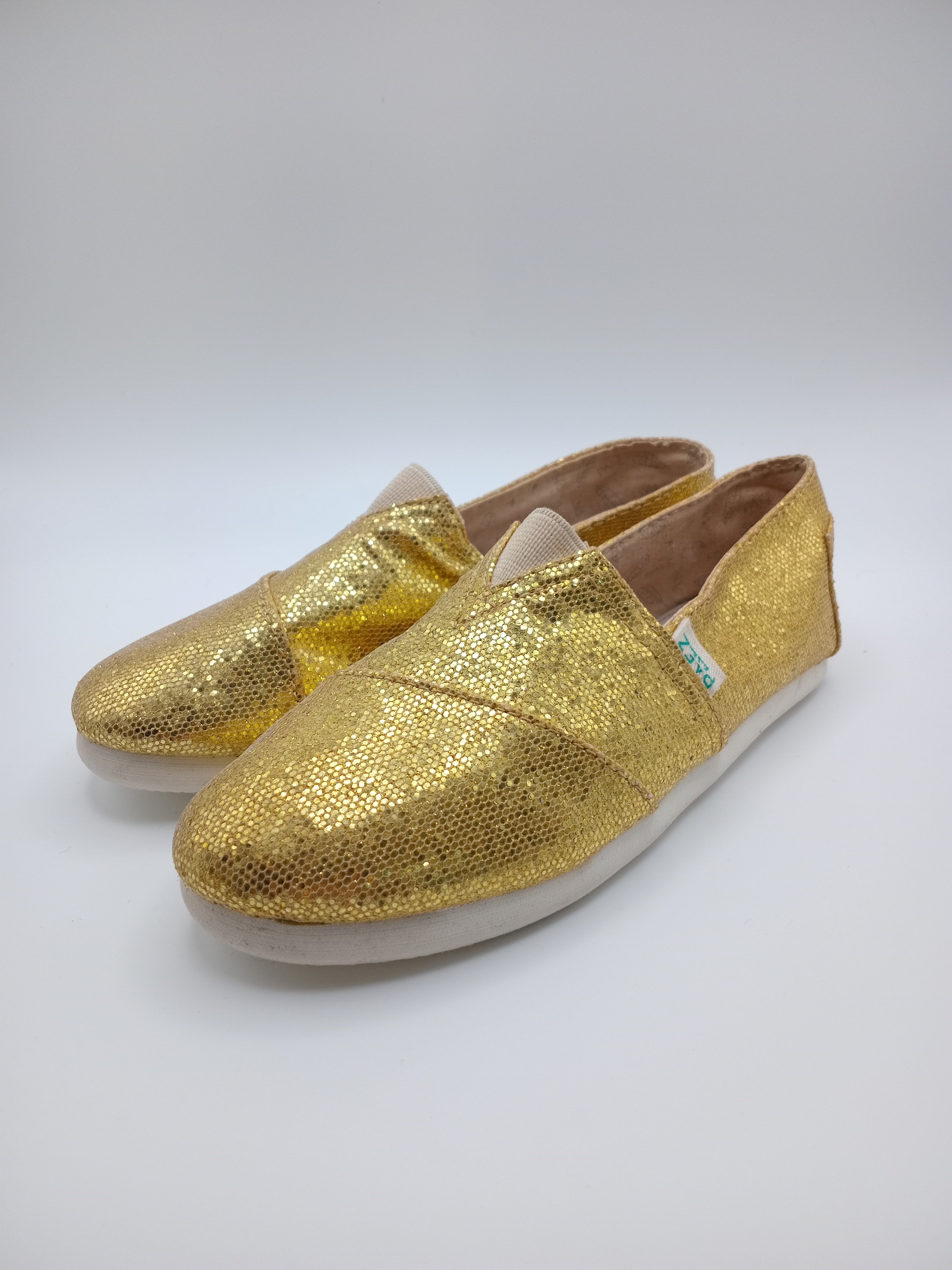 ALPARGATAS PAEZ DOURADO BRILHO ELÁSTICO