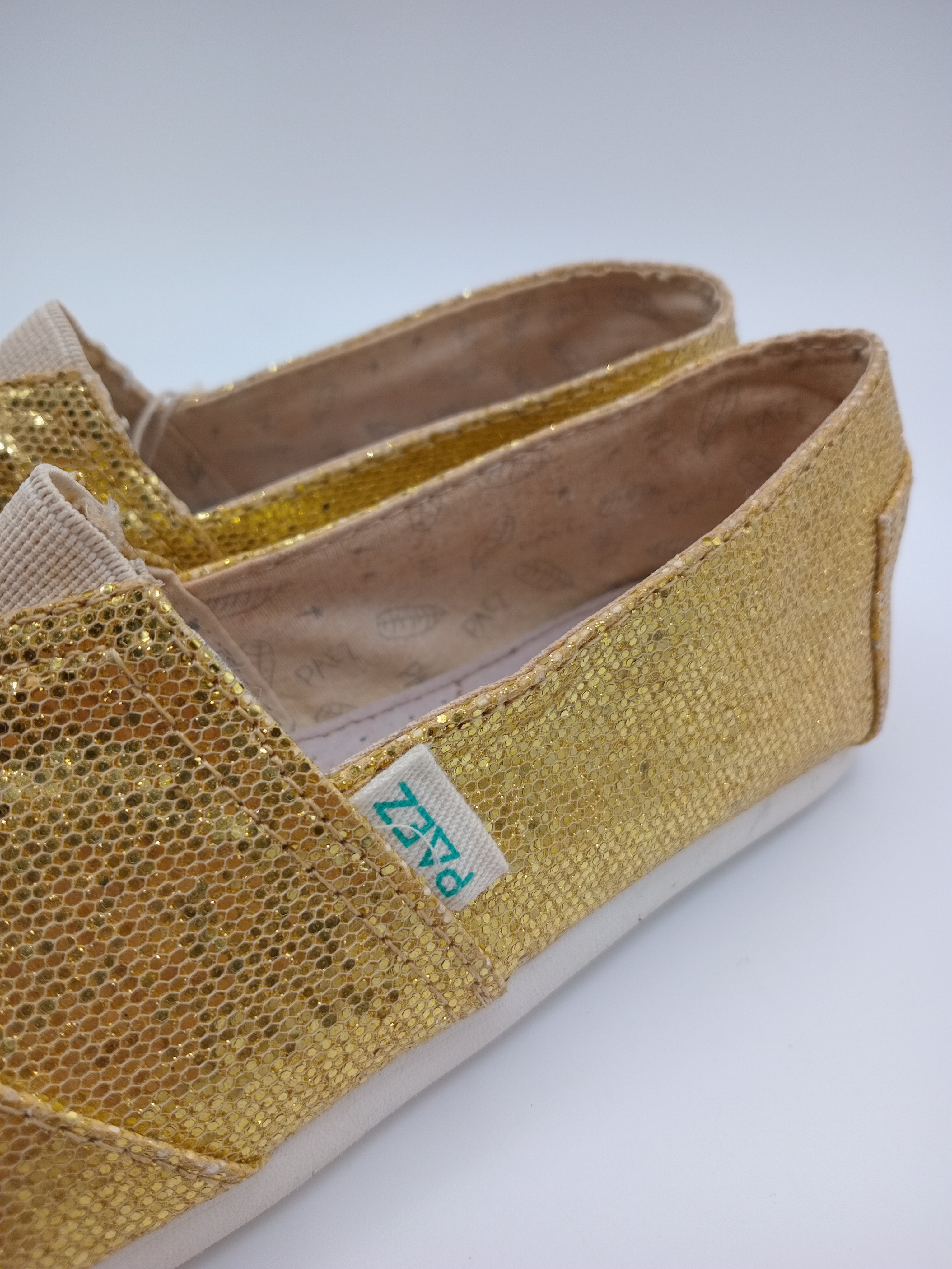 ALPARGATAS PAEZ DOURADO BRILHO ELÁSTICO