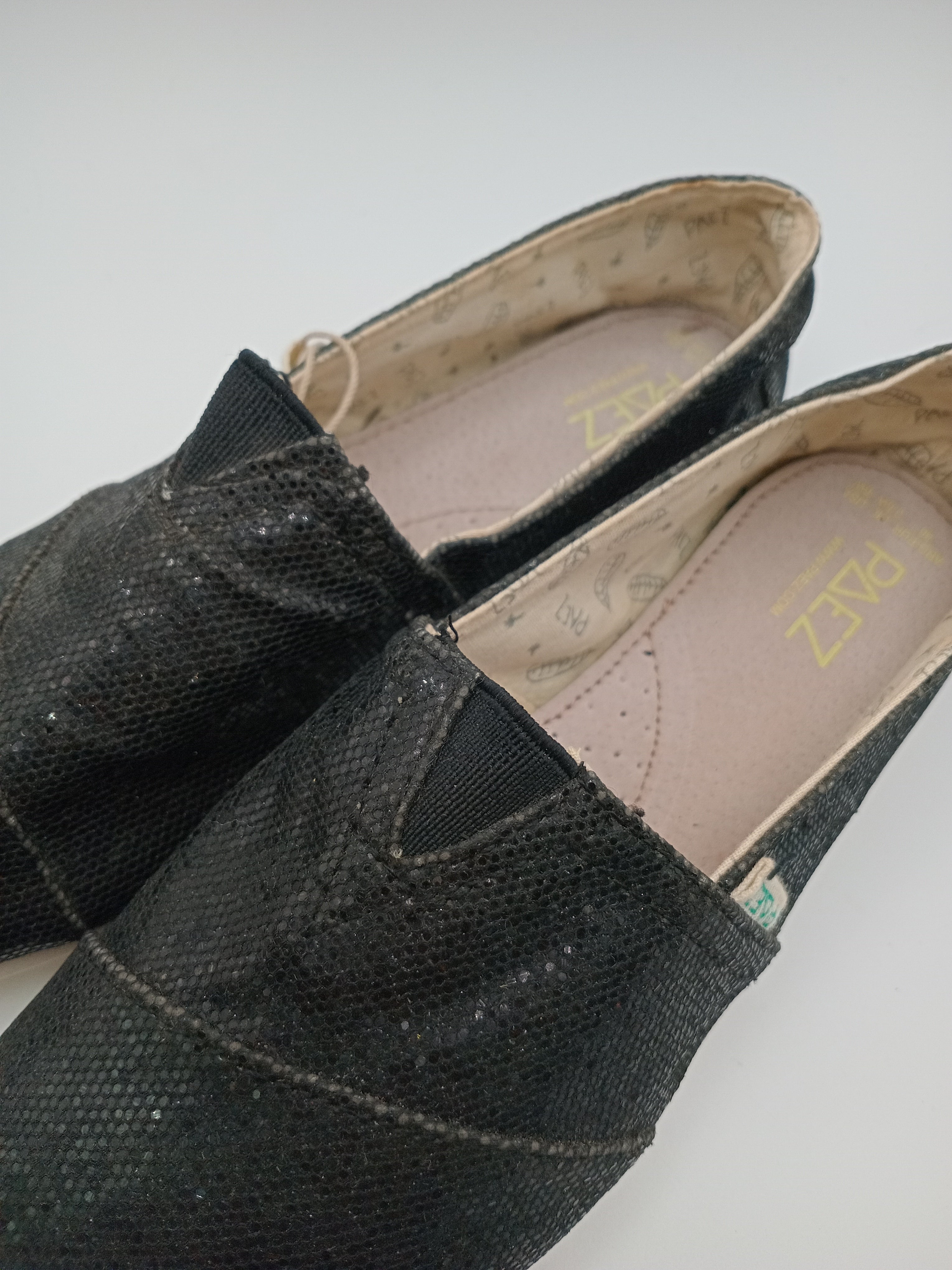 ALPARGATAS PAEZ PRETO BRILHO ELÁSTICO