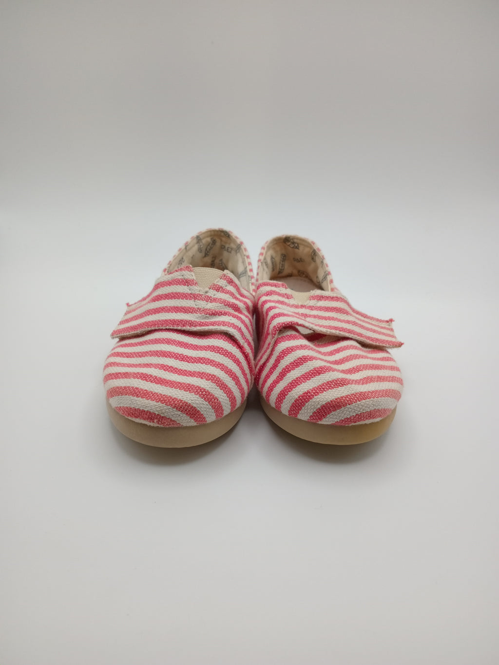 ALPARGATAS PAEZ VERMELHO BRANCO LISTRADO FECHO VELCRO