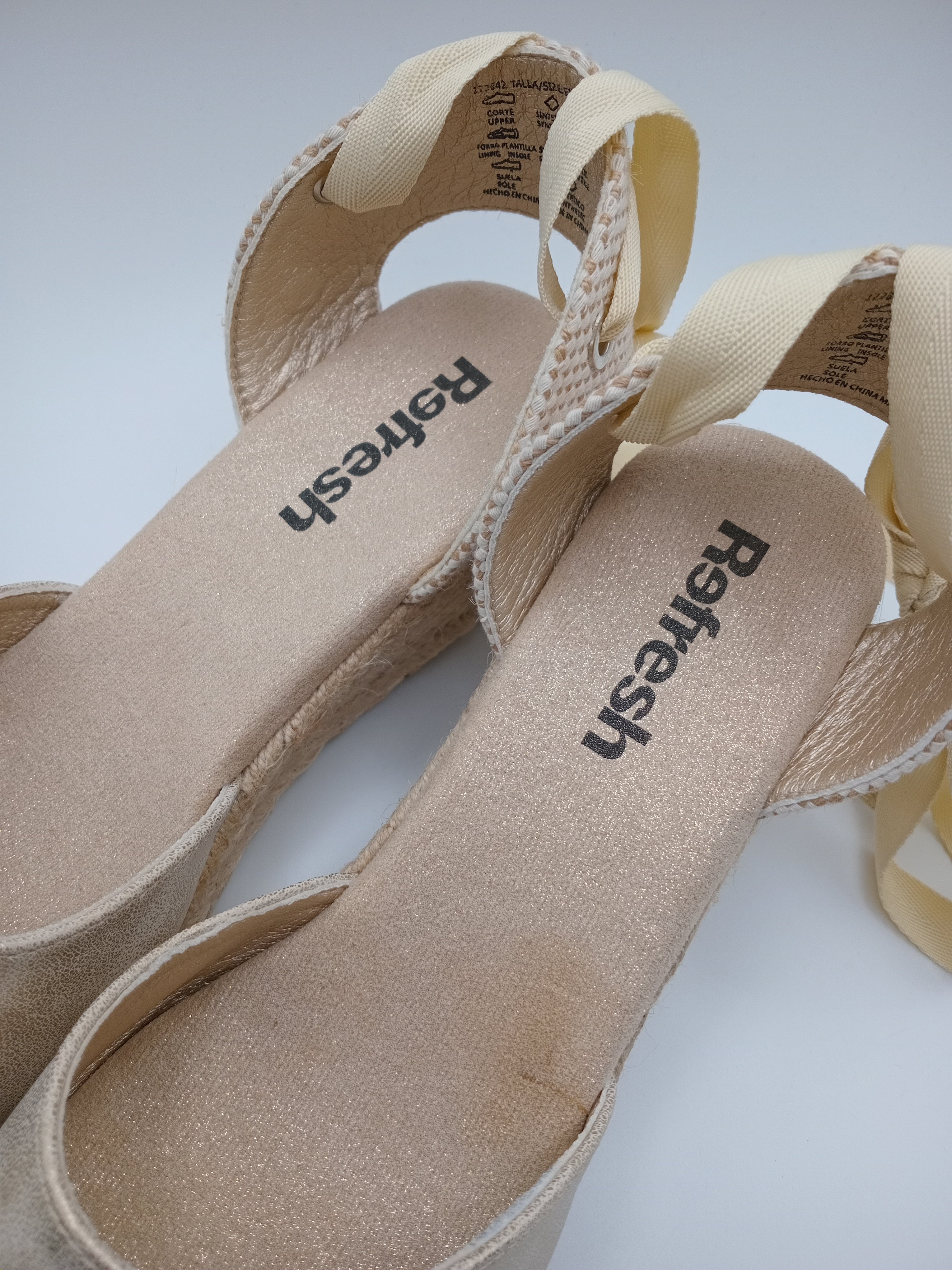 SALTO CUNHA REFRESH DOURADO AMARRAÇÃO MACRAME ENTRELACE