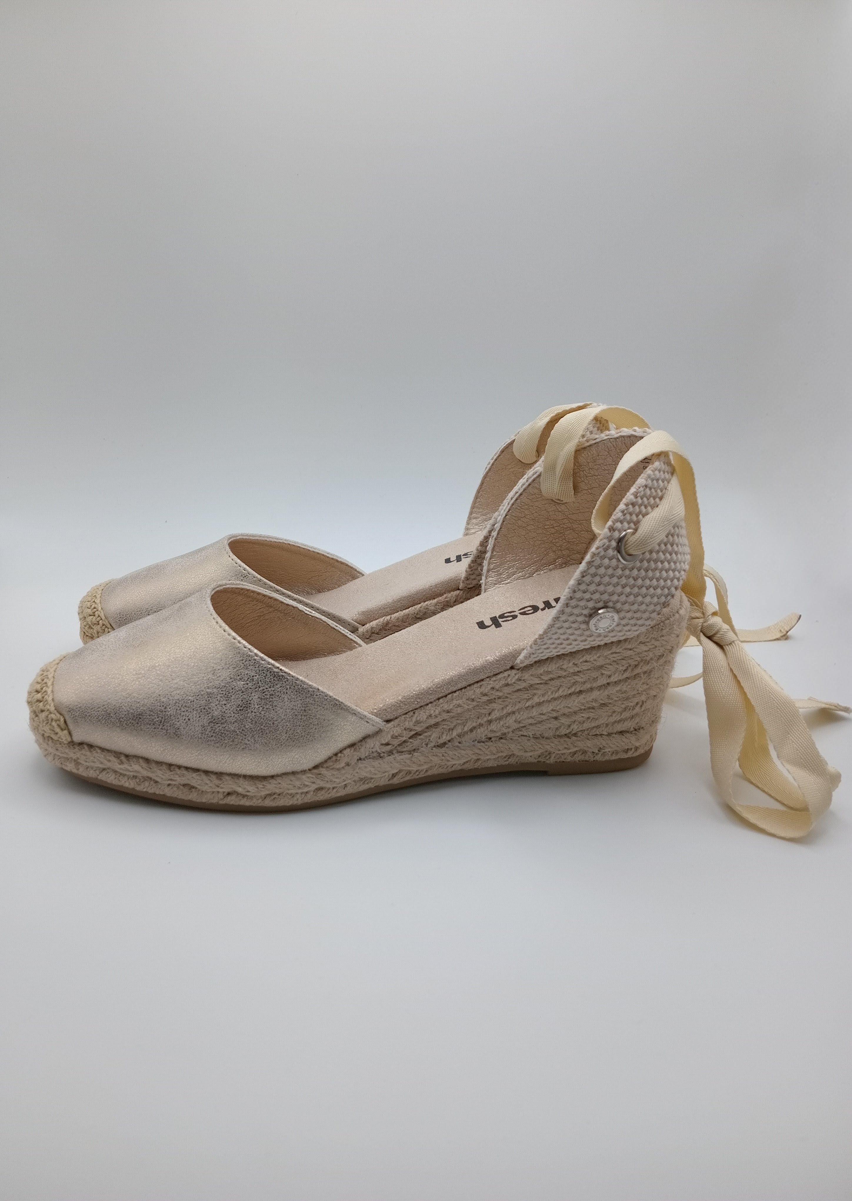 SALTO CUNHA REFRESH DOURADO AMARRAÇÃO MACRAME ENTRELACE