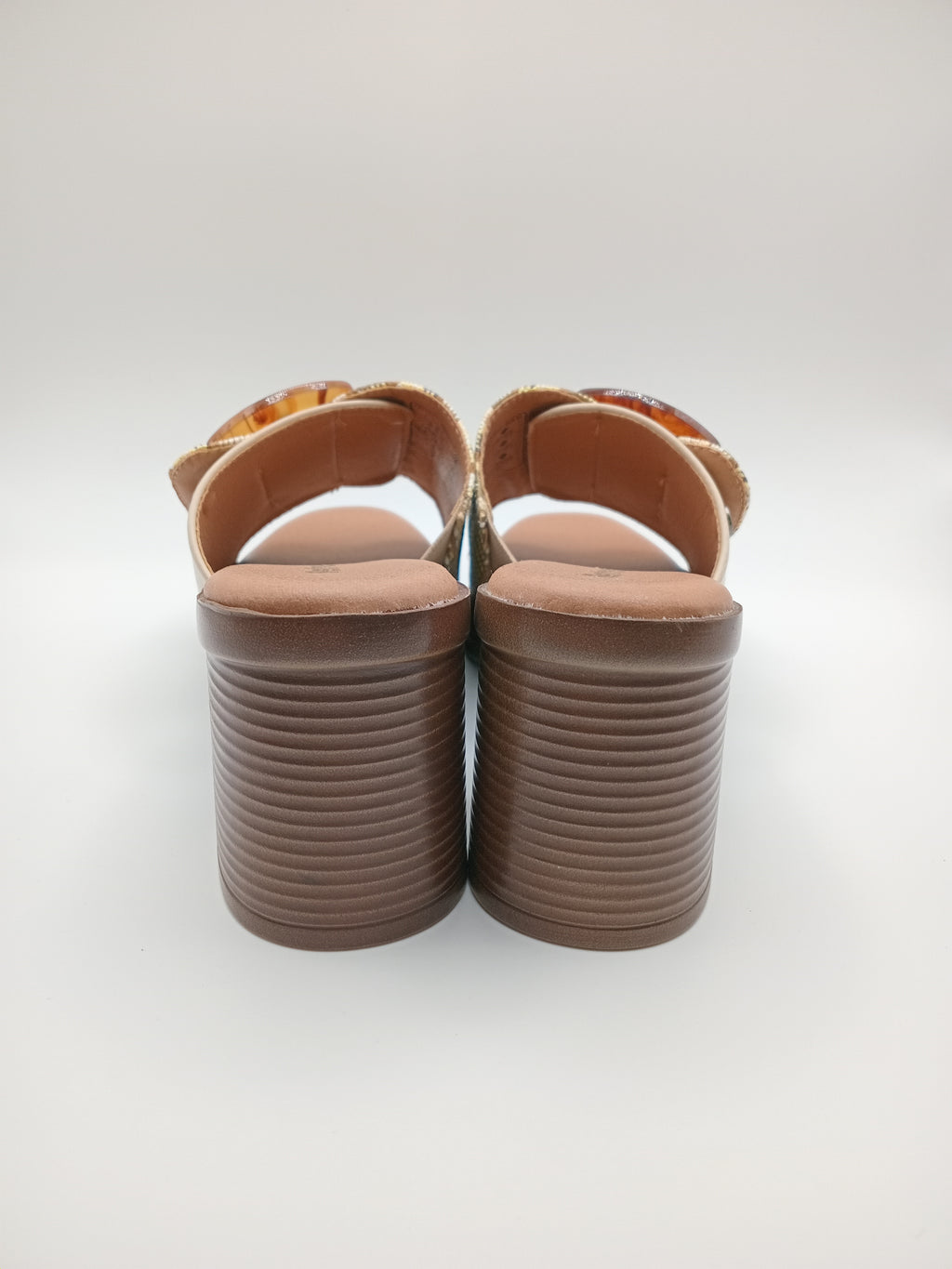 SALTO SANDÁLIA REFRESH CASTANHO FIVELA MACRAME ENTRELACE