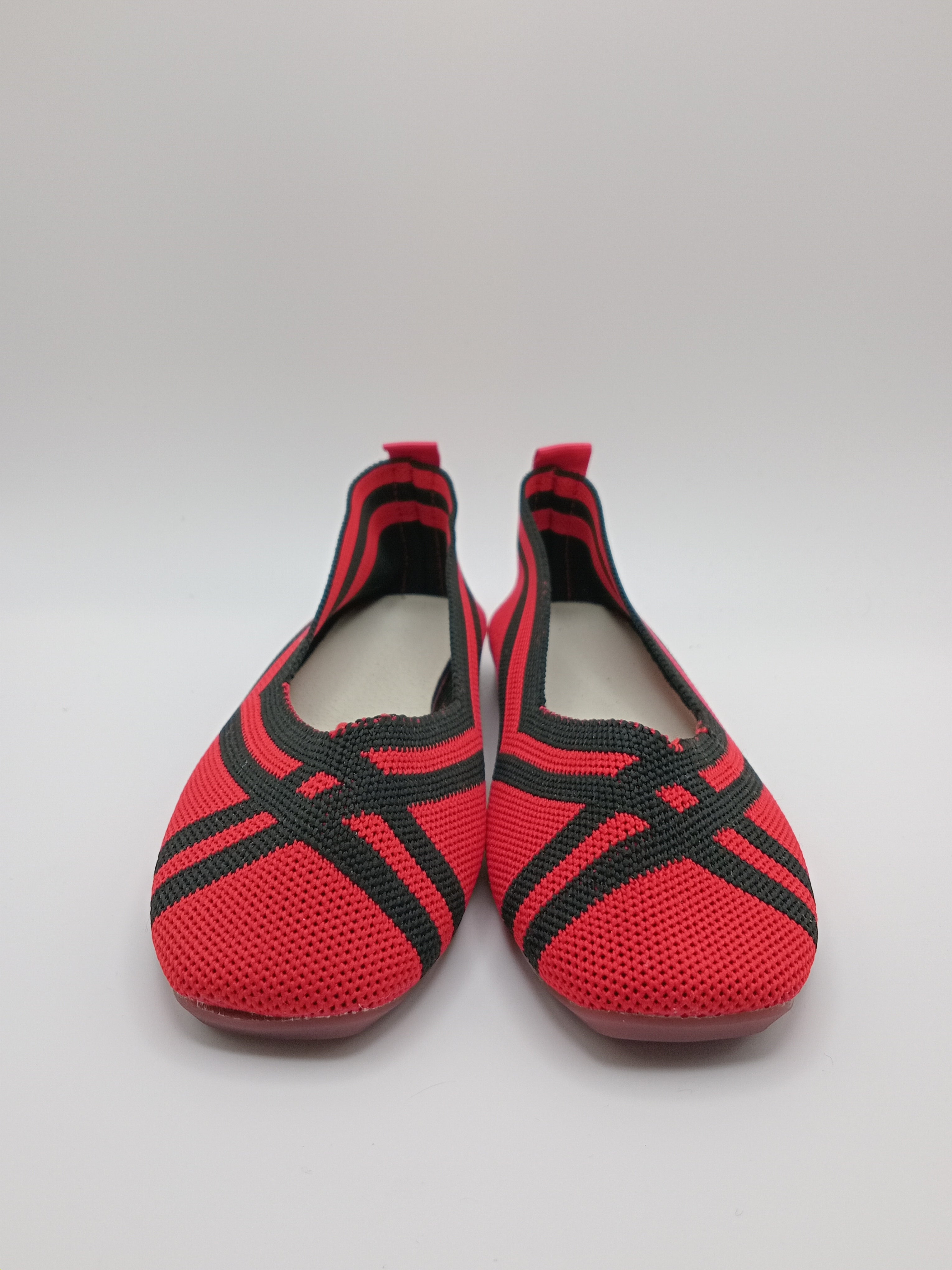 SABRINA FASHION VERMELHA PRETO TECISO LISTRA SUPER CONFORTO