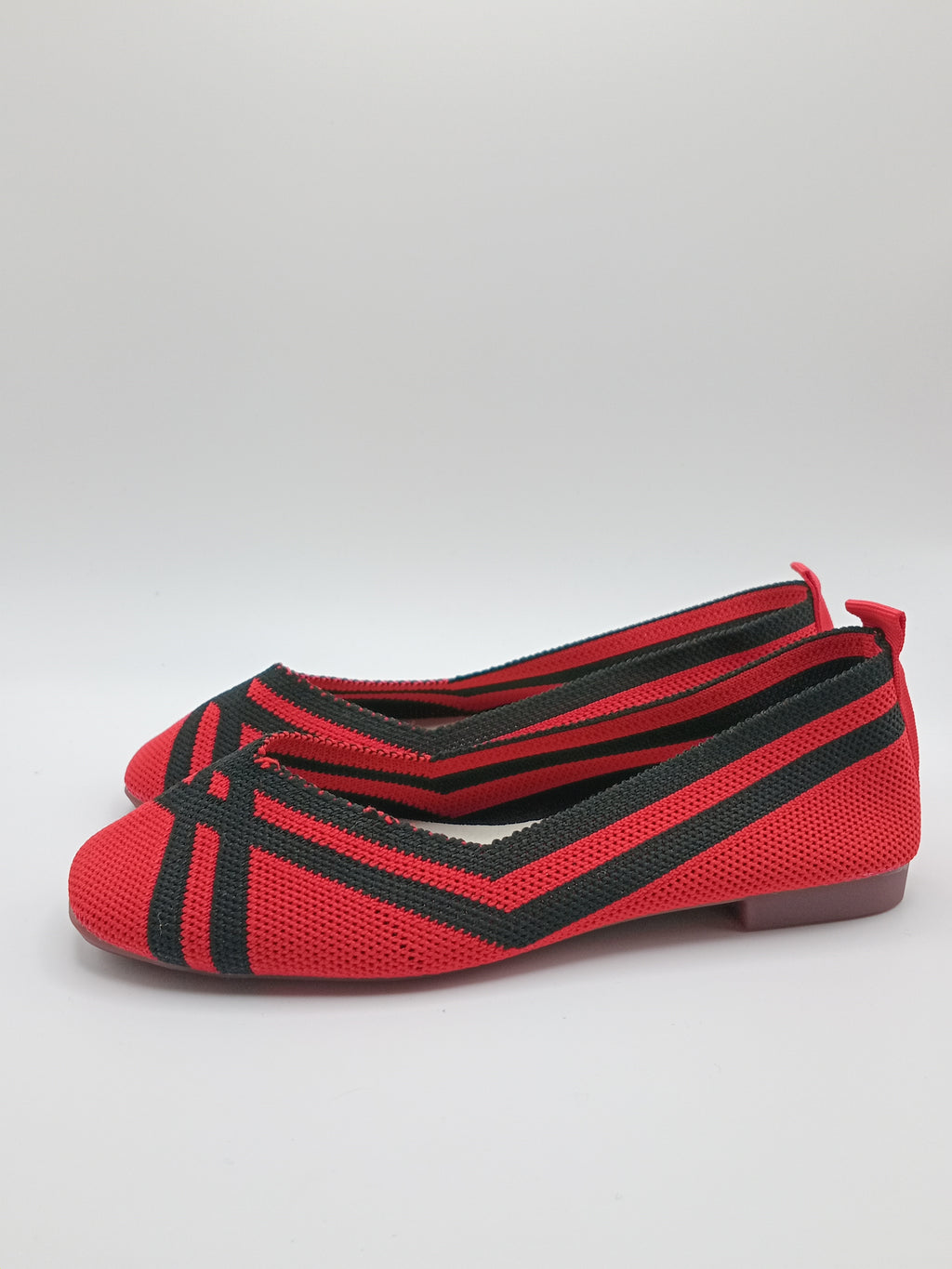 SABRINA FASHION VERMELHA PRETO TECISO LISTRA SUPER CONFORTO