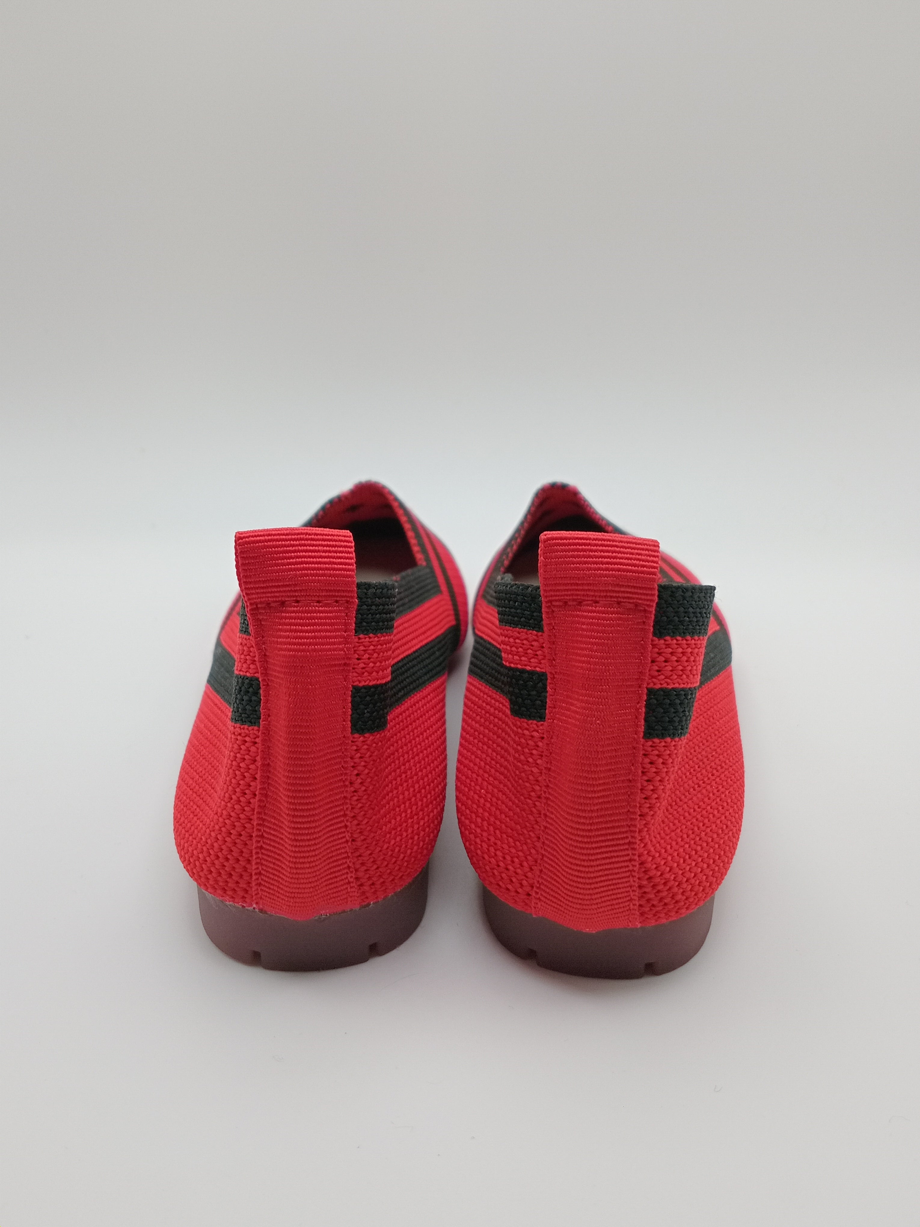 SABRINA FASHION VERMELHA PRETO TECISO LISTRA SUPER CONFORTO