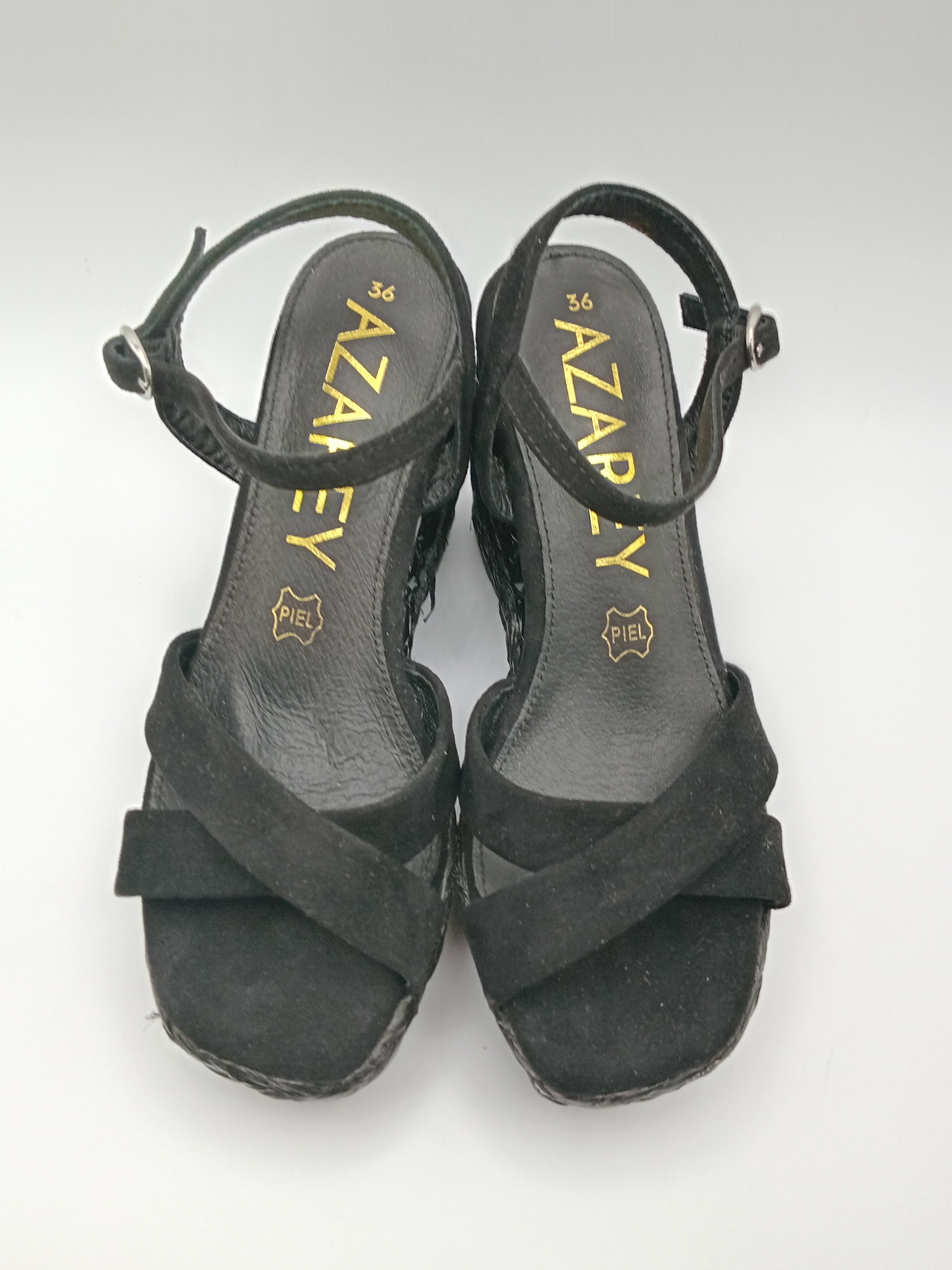 SALTO CUNHA AZZAREY PRETO COURO PEDRAS PALHA