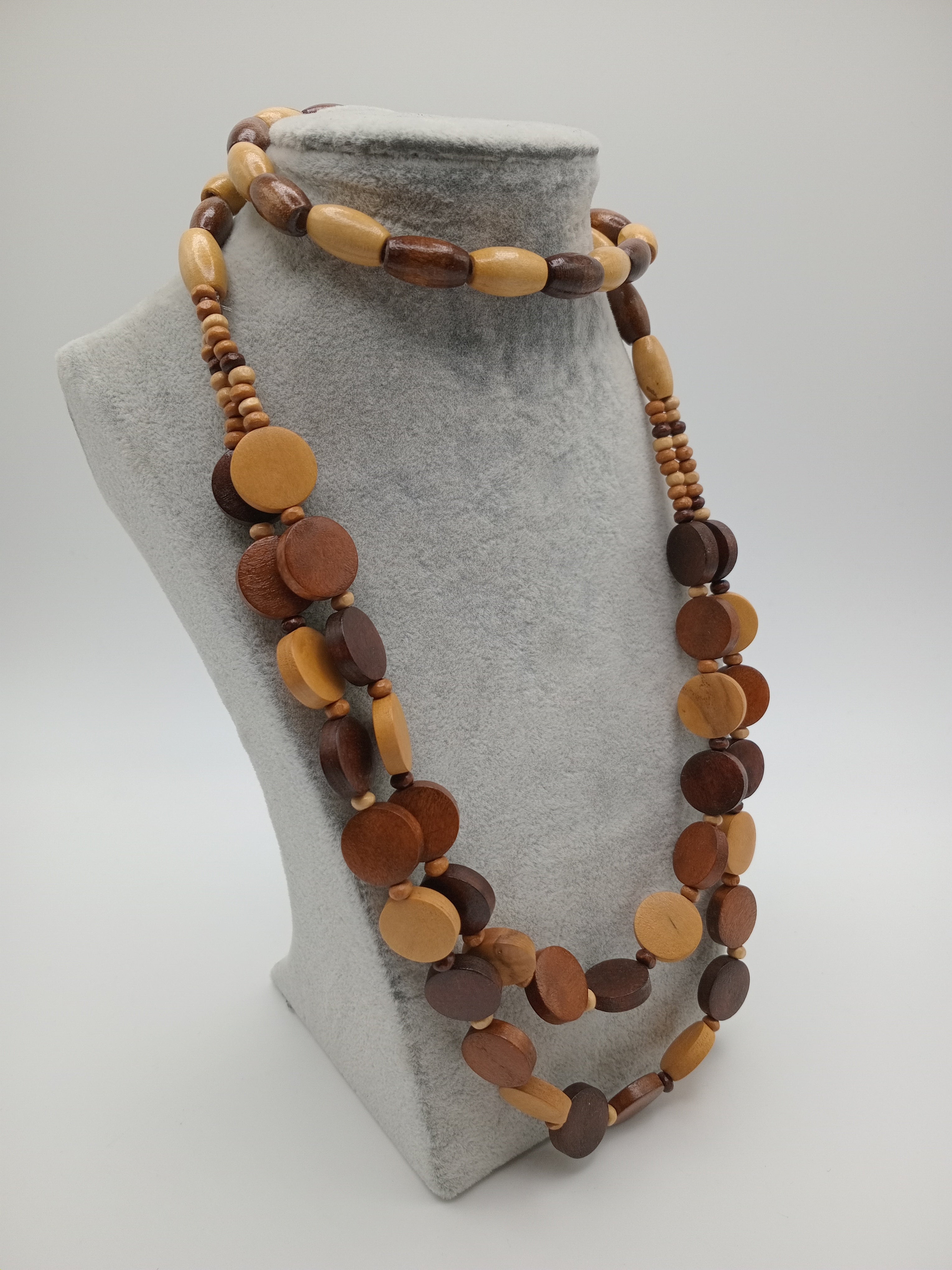 COLAR CÍRCULOS DUPLA TIRAS MISSANGAS