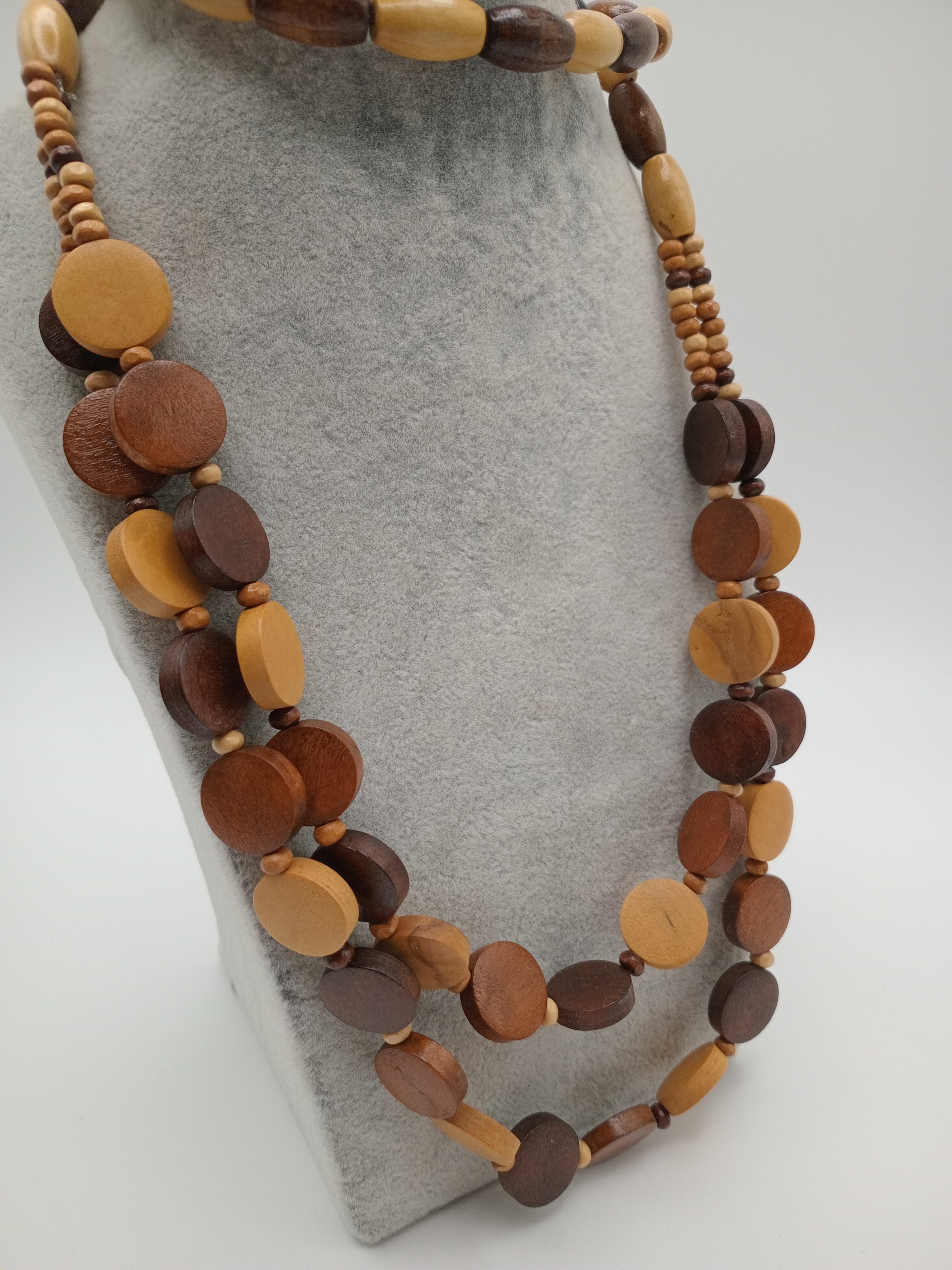 COLAR CÍRCULOS DUPLA TIRAS MISSANGAS