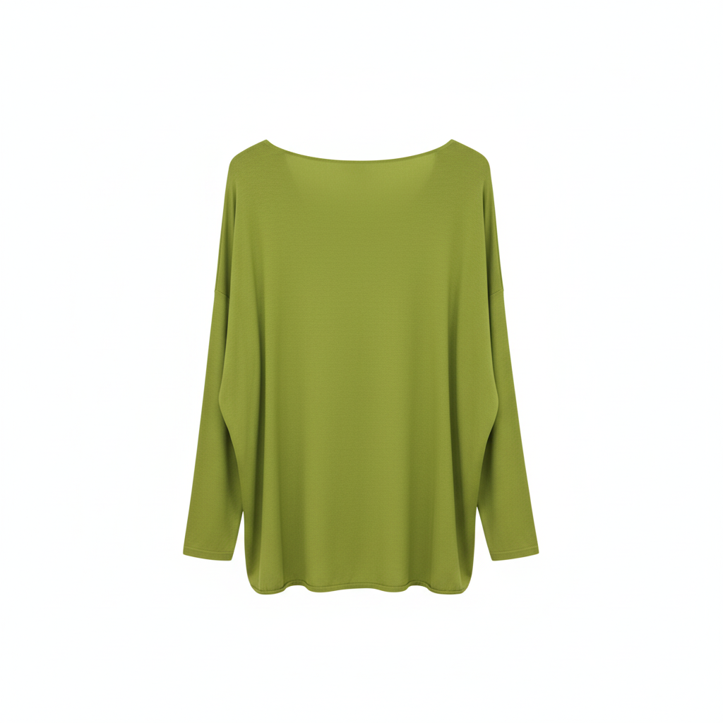 CAMISOLA AZARA VERDE DECOTE CANOA MANGA CUMPRIDA