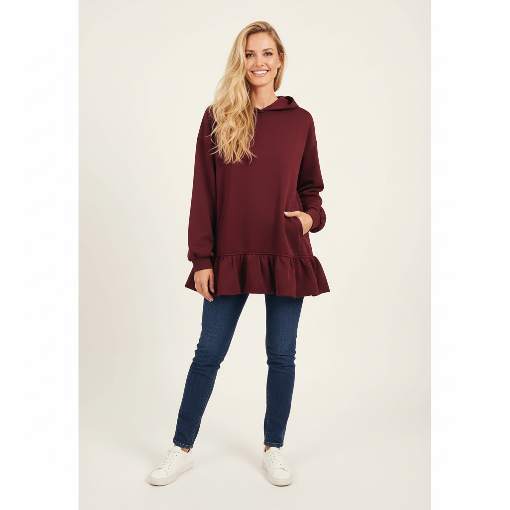 CASACO BORDO MOLETON TOUCA BOLSO LATERALL