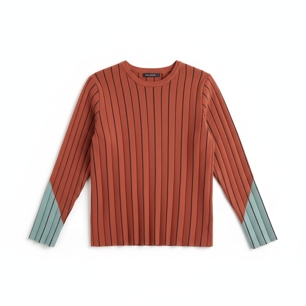 CAMISOLA SKATIE BRAND BORDO VERDE ÁGUA CAMISA DE MANGA CUMPRIDA DRAPEADO