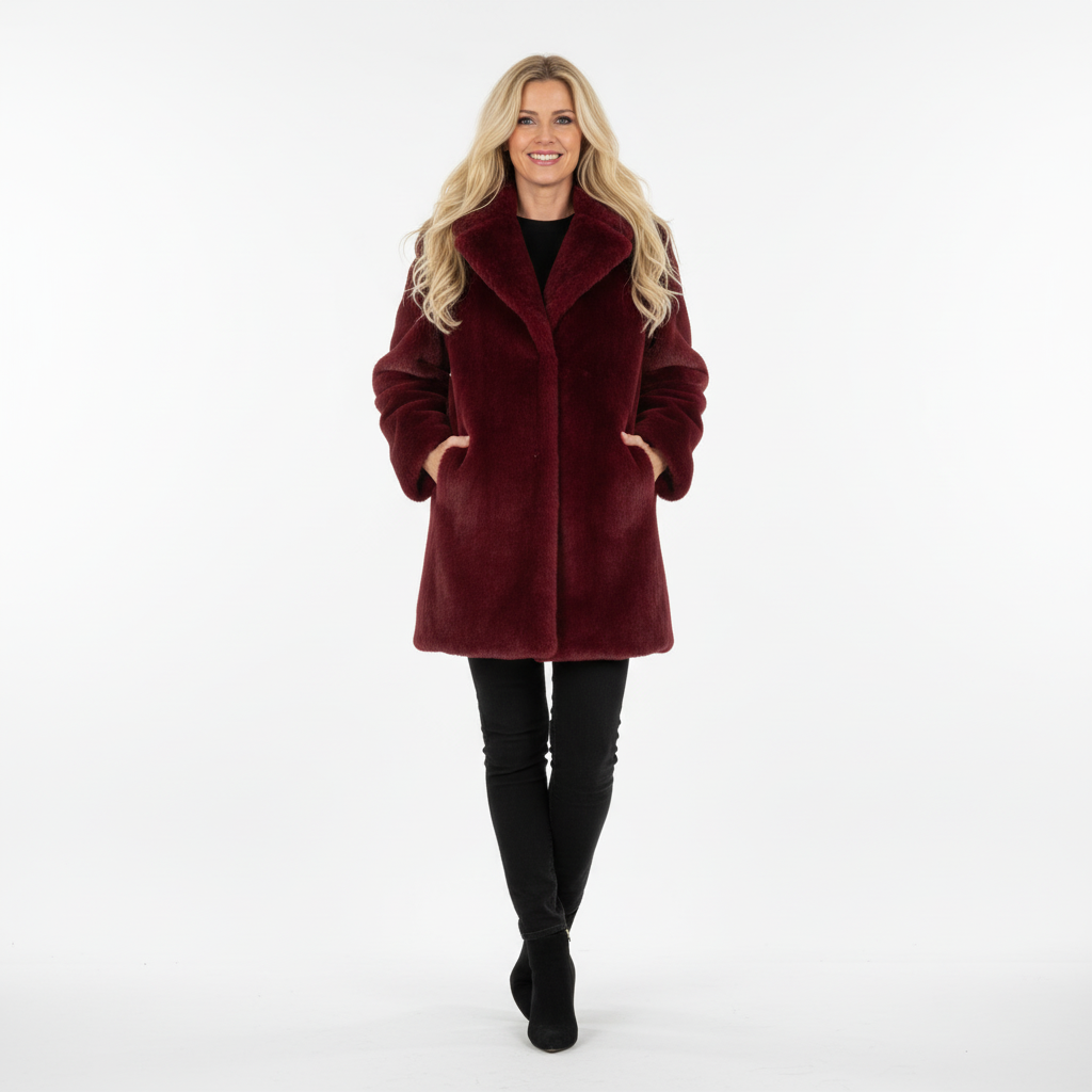 CASACO 3 DESY PELUCHE TEDDY MÉDIO BORDO VELUDO PELOS BOTÕES DE PRESSÃO BOLSOS