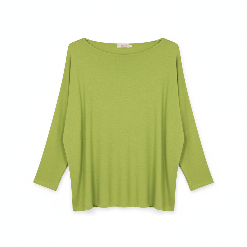 CAMISOLA AZARA VERDE DECOTE CANOA MANGA CUMPRIDA