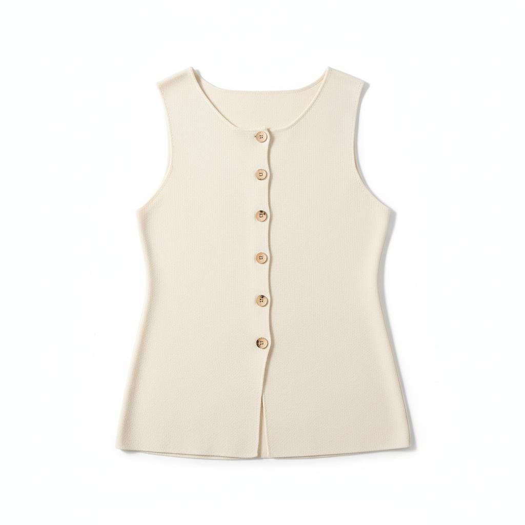 COLETE LILY ROSE CREME ACINTURADO BOTÃO DOURADO