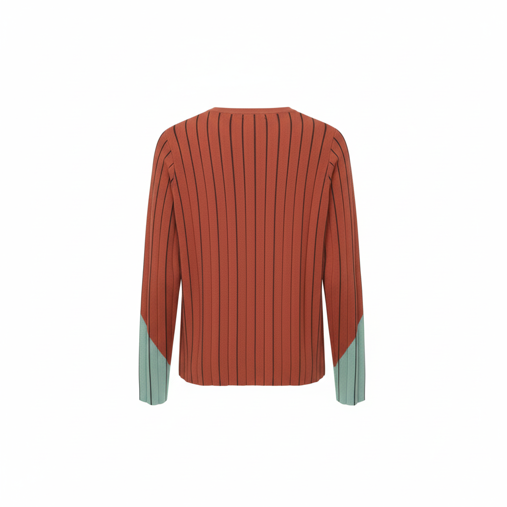 CAMISOLA SKATIE BRAND BORDO VERDE ÁGUA CAMISA DE MANGA CUMPRIDA DRAPEADO