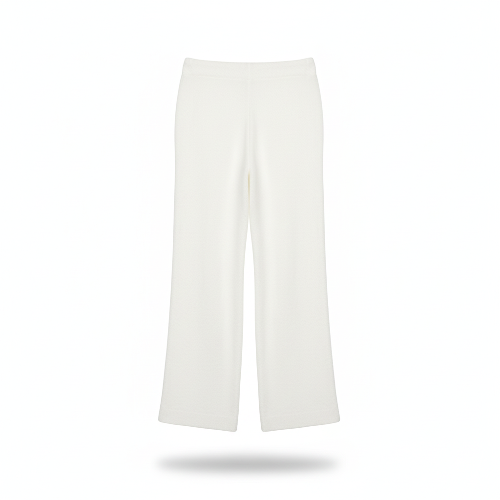 CALÇA RETA FREE SPIRIT BRANCA BOLSOS CINTURA ELASTICO REGULADOR