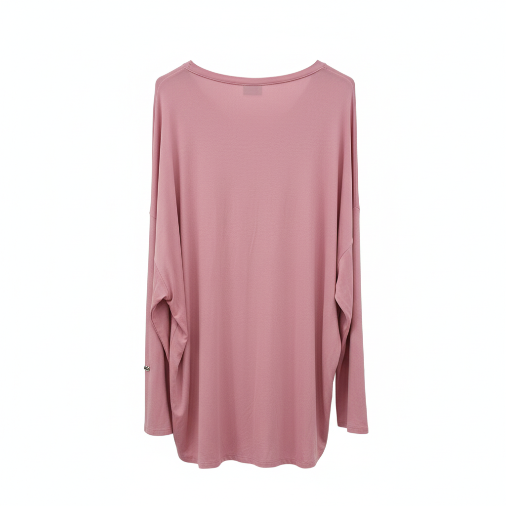 CAMISOLA MADE IN ITALY ROSA SETIN DECOTE EM BICO BRILHO