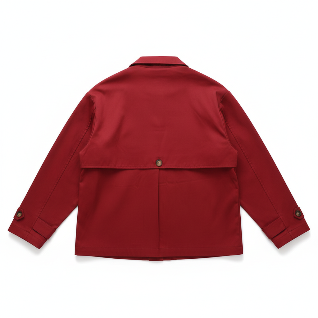 CASACO BORDO BOTÕES FORRO XADREZ BOLSOS PARKA