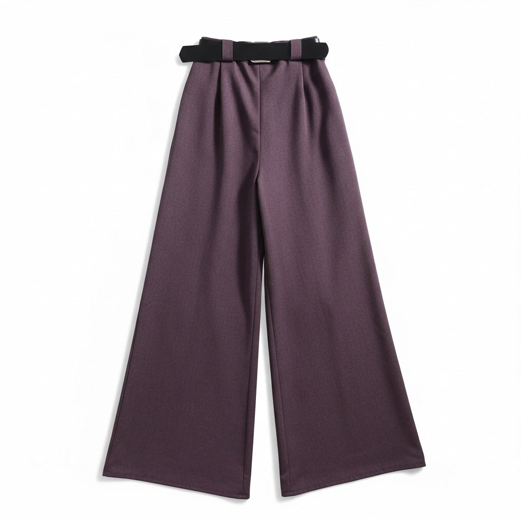 CALÇA FLAIR CAMILLE FRANCE BORDO CINTO PRETO FIVELA DOURADA