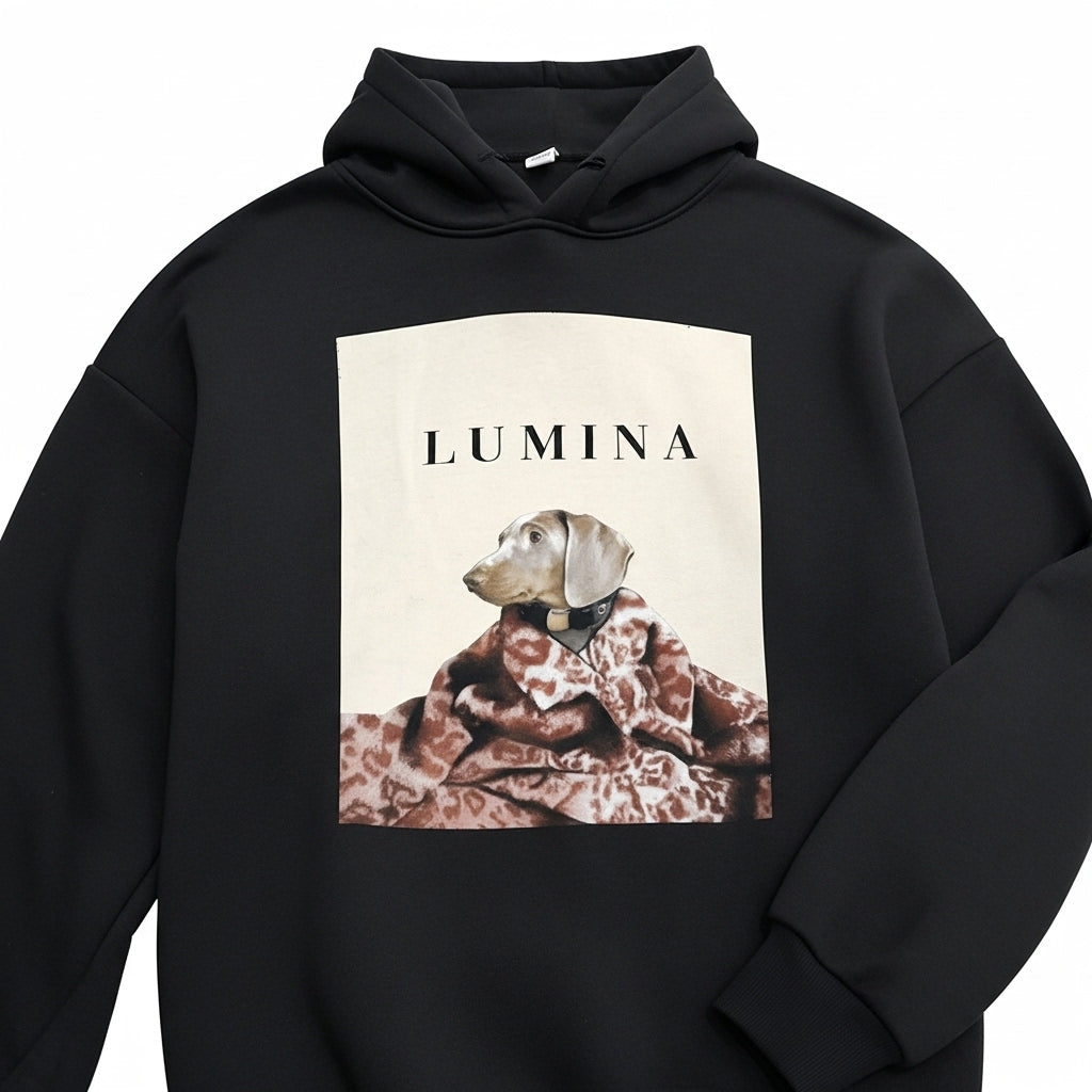 CASACO LUMINA PRETO MOLETON TOUCA ESTAMPA CACHORRO COLEIRA PRETA COBERTOR LEOPARDO