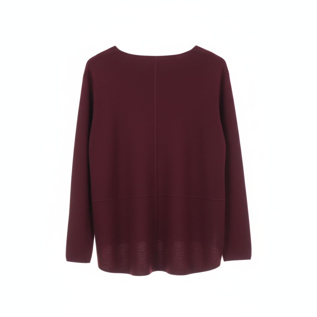 CAMISOLA VINCEOTTO BORDO DECOTE EM BICO MANGA CUMPRIDA BOLSO DUPLO FRONTAL