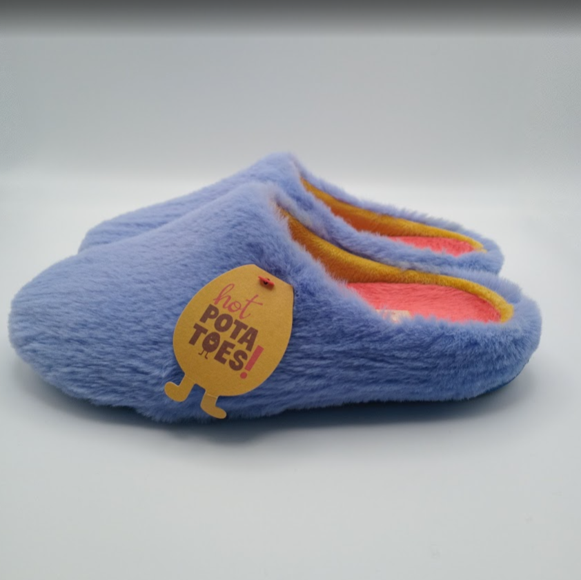 PANTUFAS HOT POTATOES ROXO AZULADO SOLA GROSSA BORRACHA LISO LILÁS