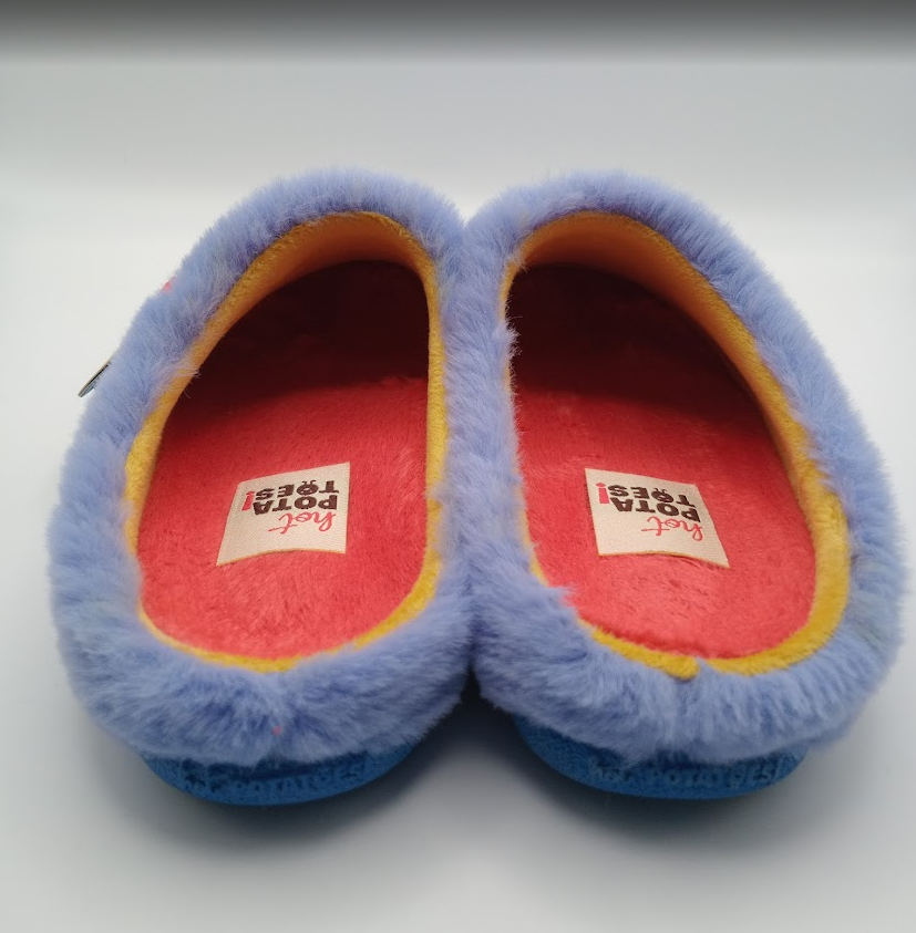 PANTUFAS HOT POTATOES ROXO AZULADO SOLA GROSSA BORRACHA LISO LILÁS
