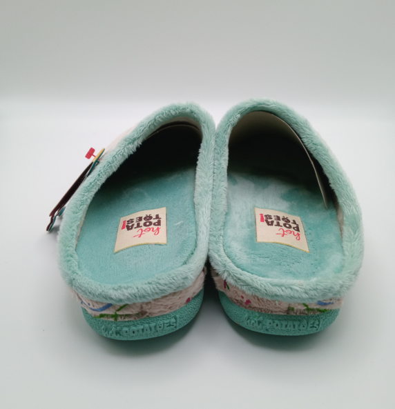 PANTUFAS HOT POTATOES BEGE SOLA GROSSA BORRACHA BATATAS COLORIDAS VERDE VERMELHO LILÁS AMARELO AZUL