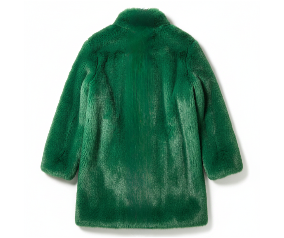 CASACO PELUCHE TEDDY VERDE BOTÕES BOLSOS